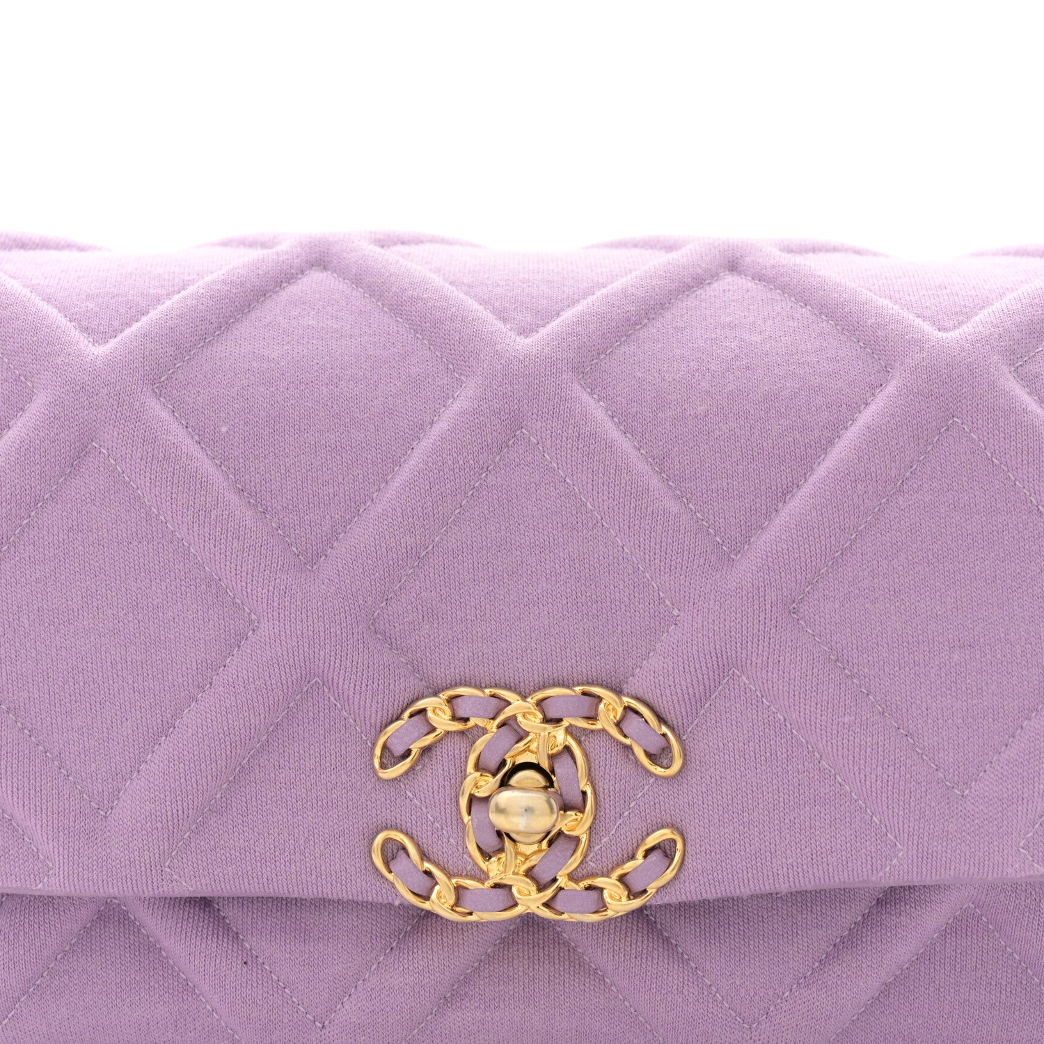 Chanel Jersey Quilted Chanel 19 Waist Bag Purple 8 of 11