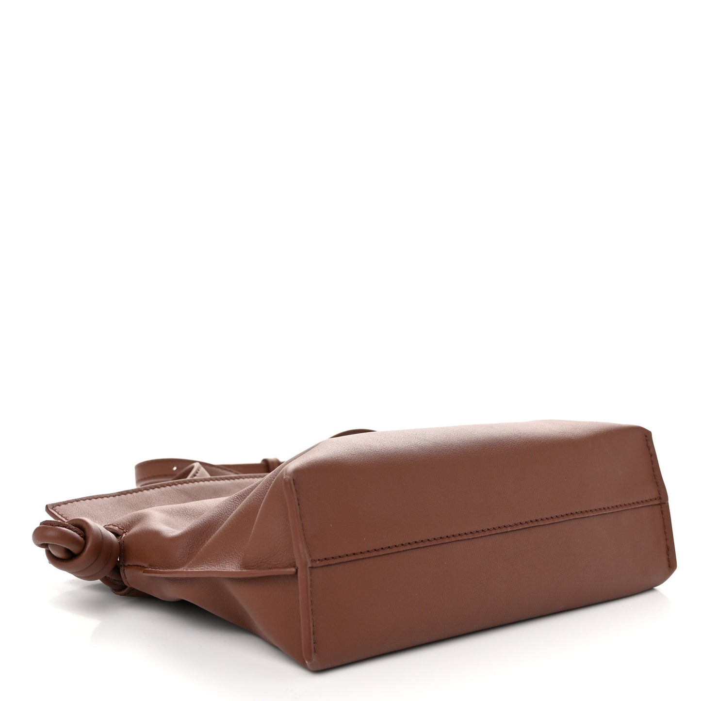 X SUNA FUJITA Nappa Flamenco Knot Clutch Havana