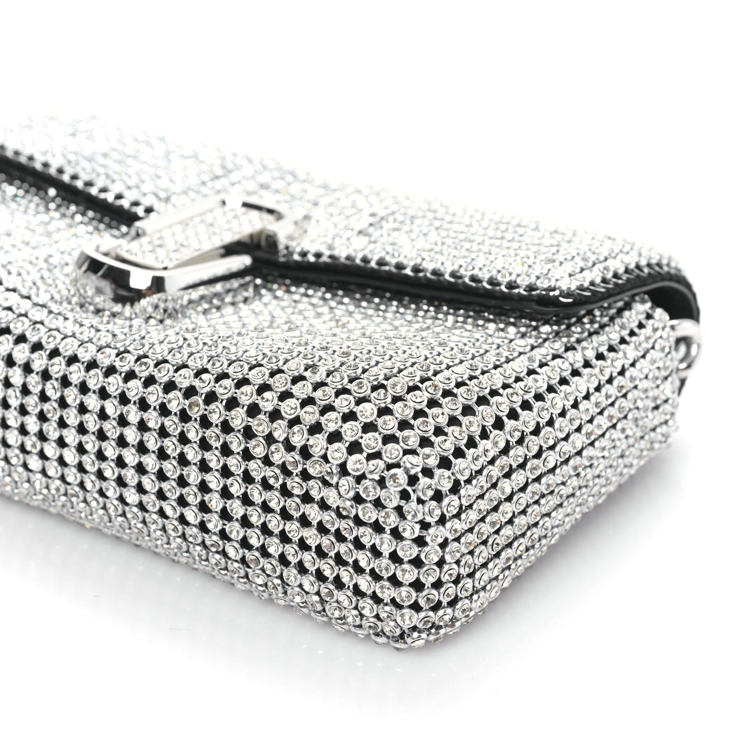 The Rhinestone J Marc Mini Shoulder Bag Silver