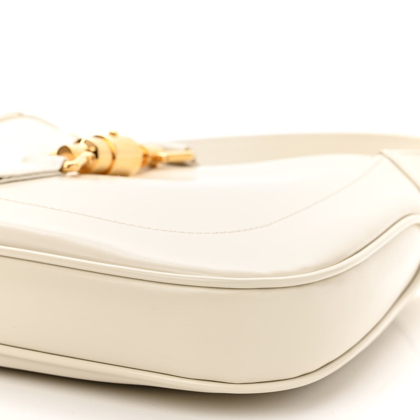 Boarded Dyana Lux Calfskin Small Jackie 1961 Hobo Mystic White