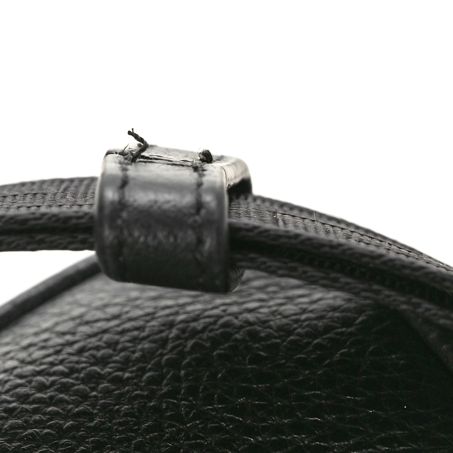 Grained Calfskin Small Medusa Messenger Bag Black