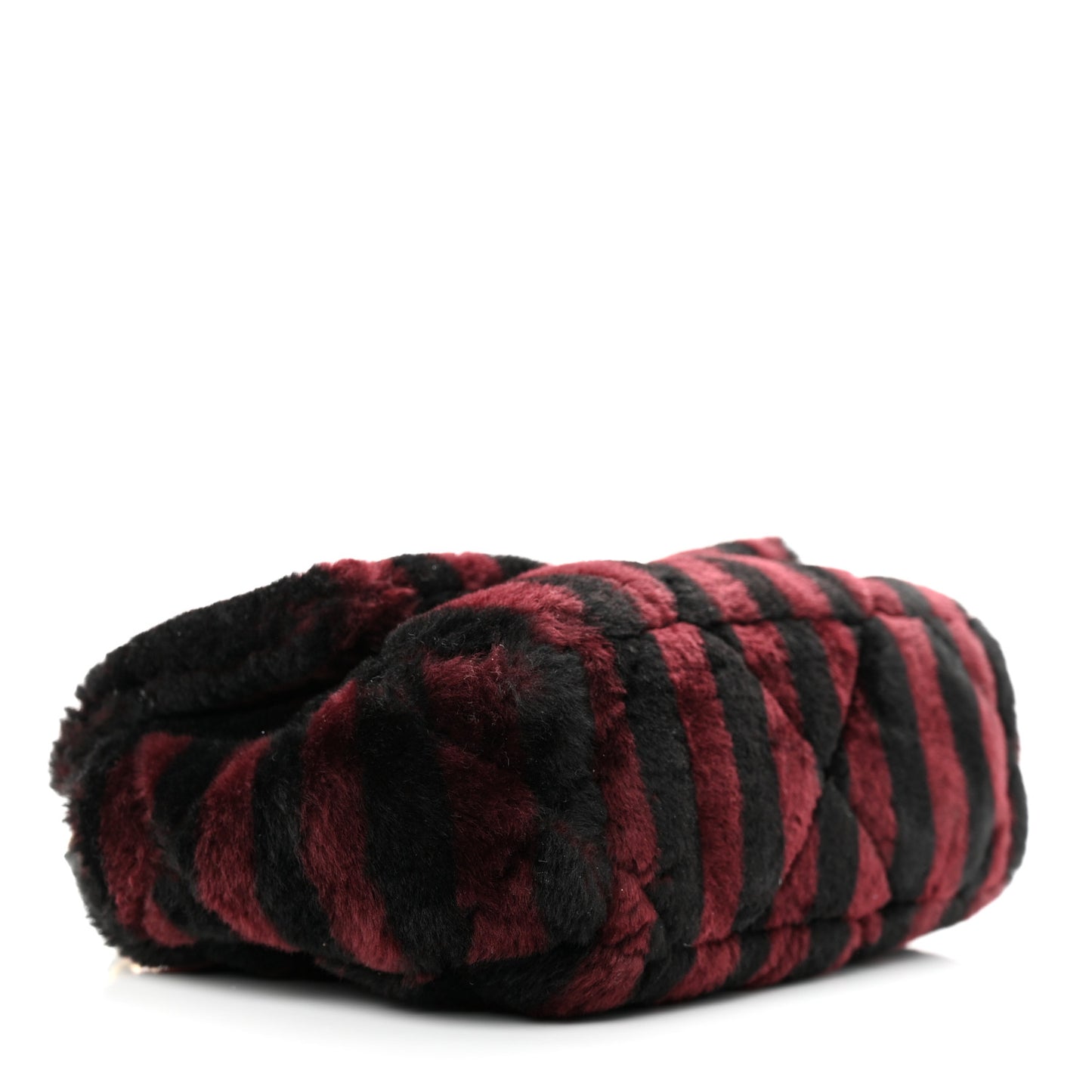 Shearling Striped Medium Chanel 19 Flap Red Black