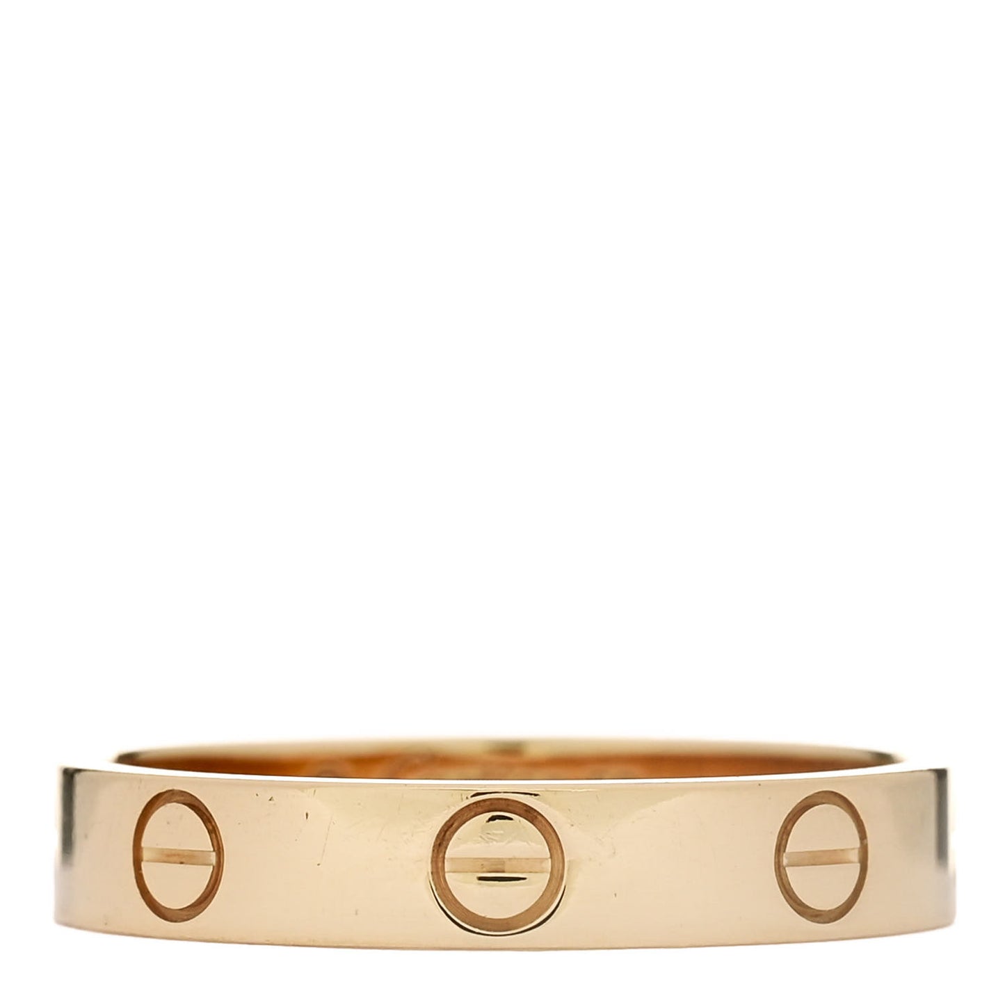18K Yellow Gold 3.5mm LOVE Wedding Band Ring 56 7.5