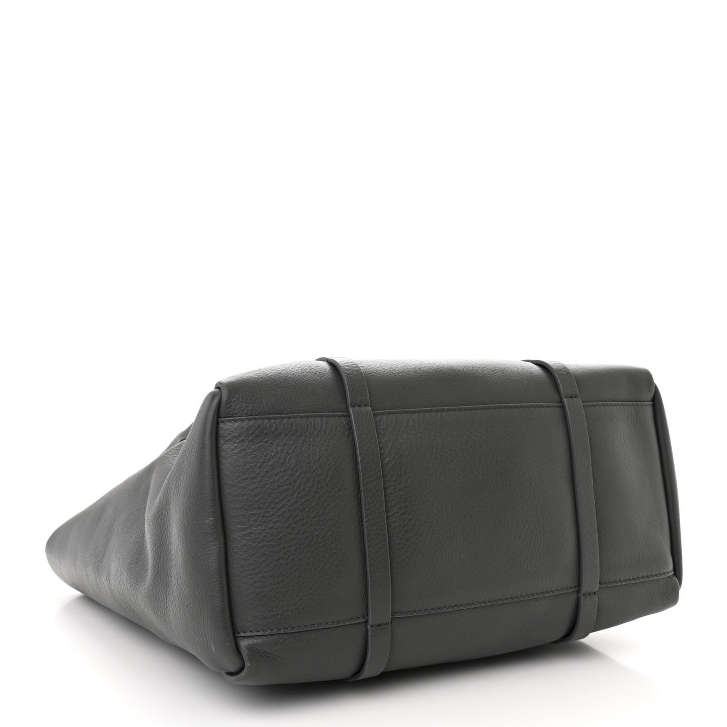 Veau Baltimore Double Sided Small Everyday Tote Gris Fossile Black