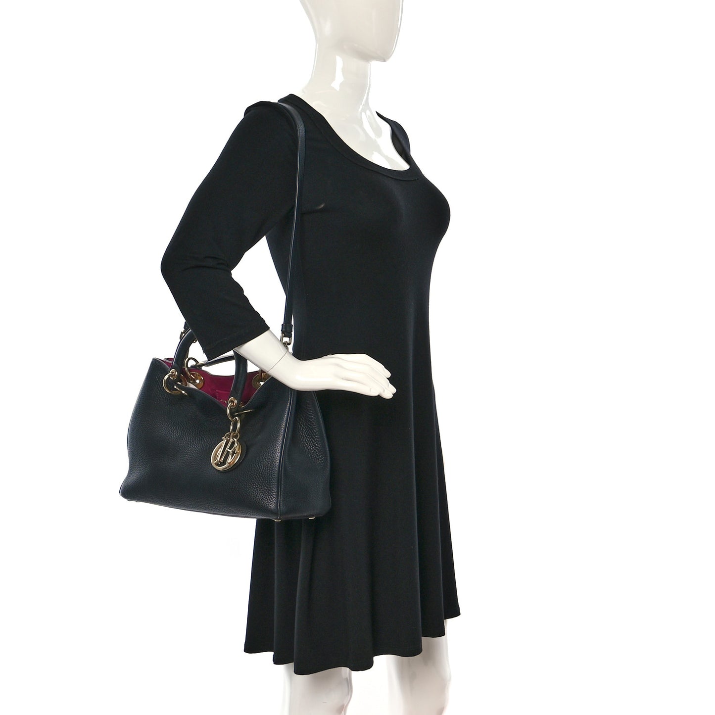 Bullcalf Small Diorissimo Tote Black Rose Indien