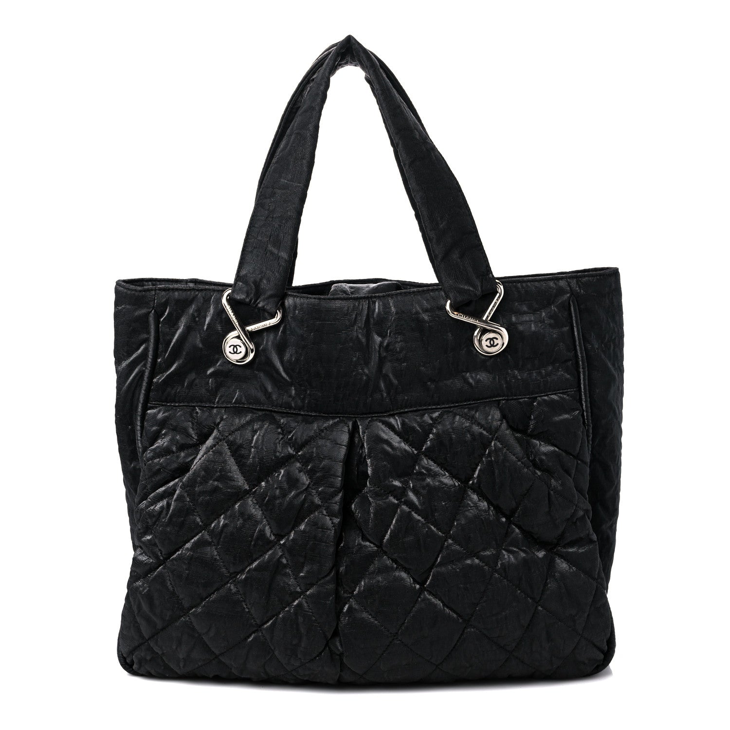 Chanel Crinkled Coated Canvas Le Marais Large Tote Black 1 of 16