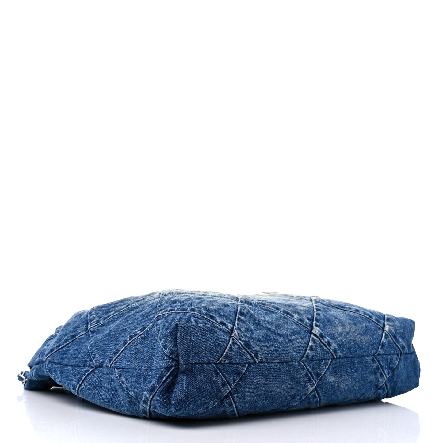 Denim Quilted Chanel 22 Blue