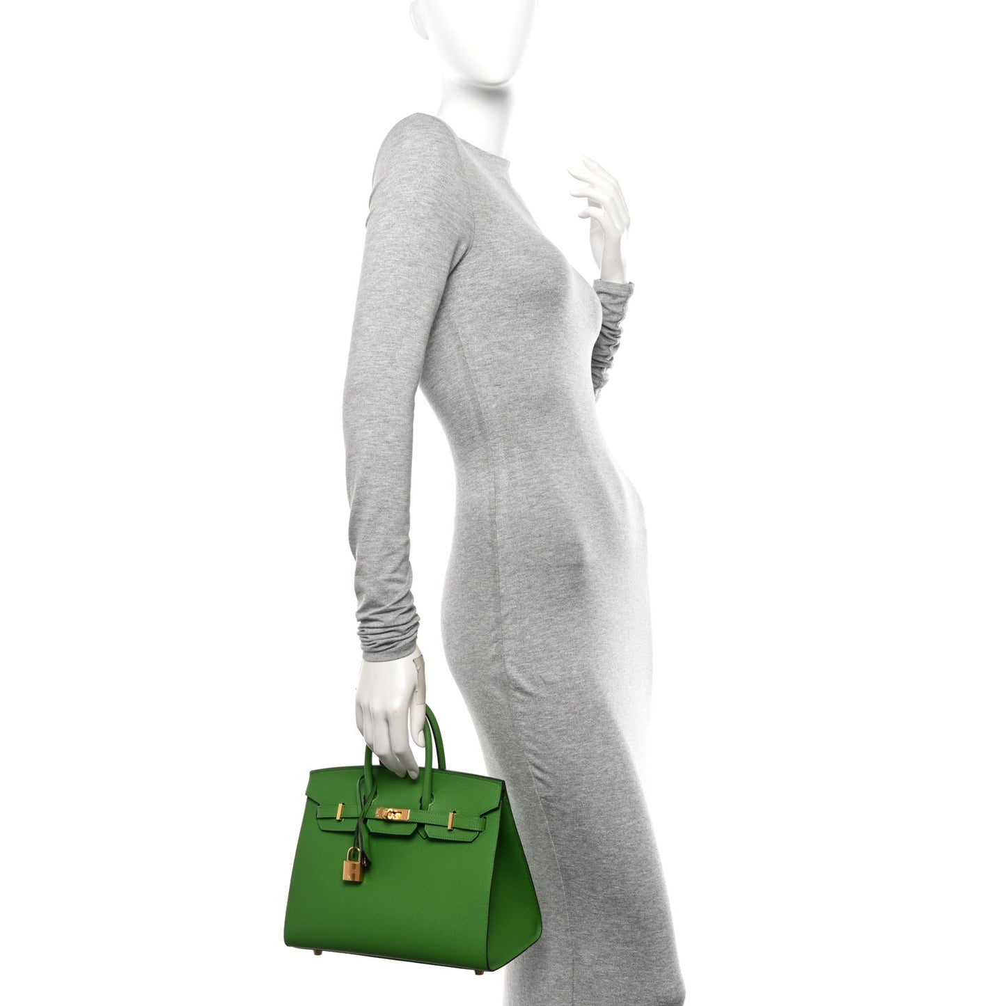 Epsom Birkin Sellier 25 Vert Yucca
