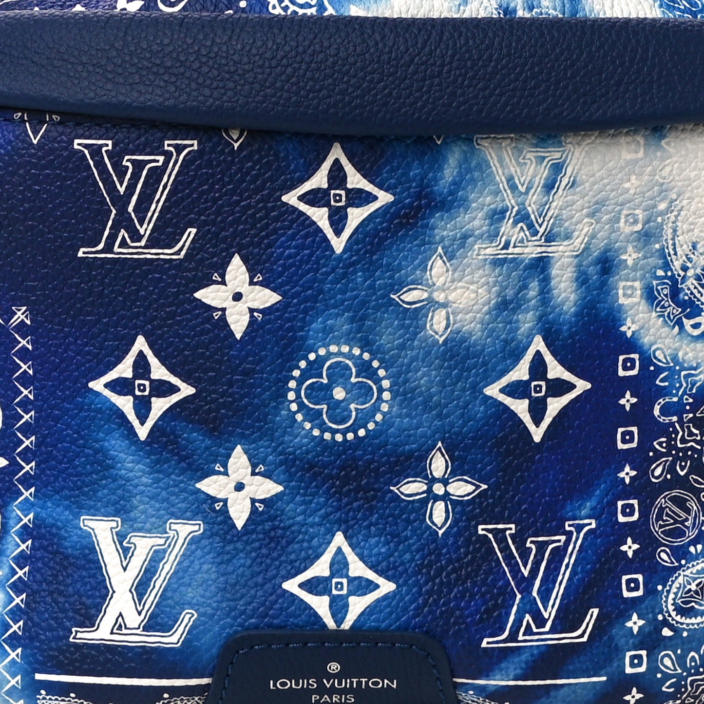 Cowhide Monogram Bandana Discovery Bumbag PM Blue