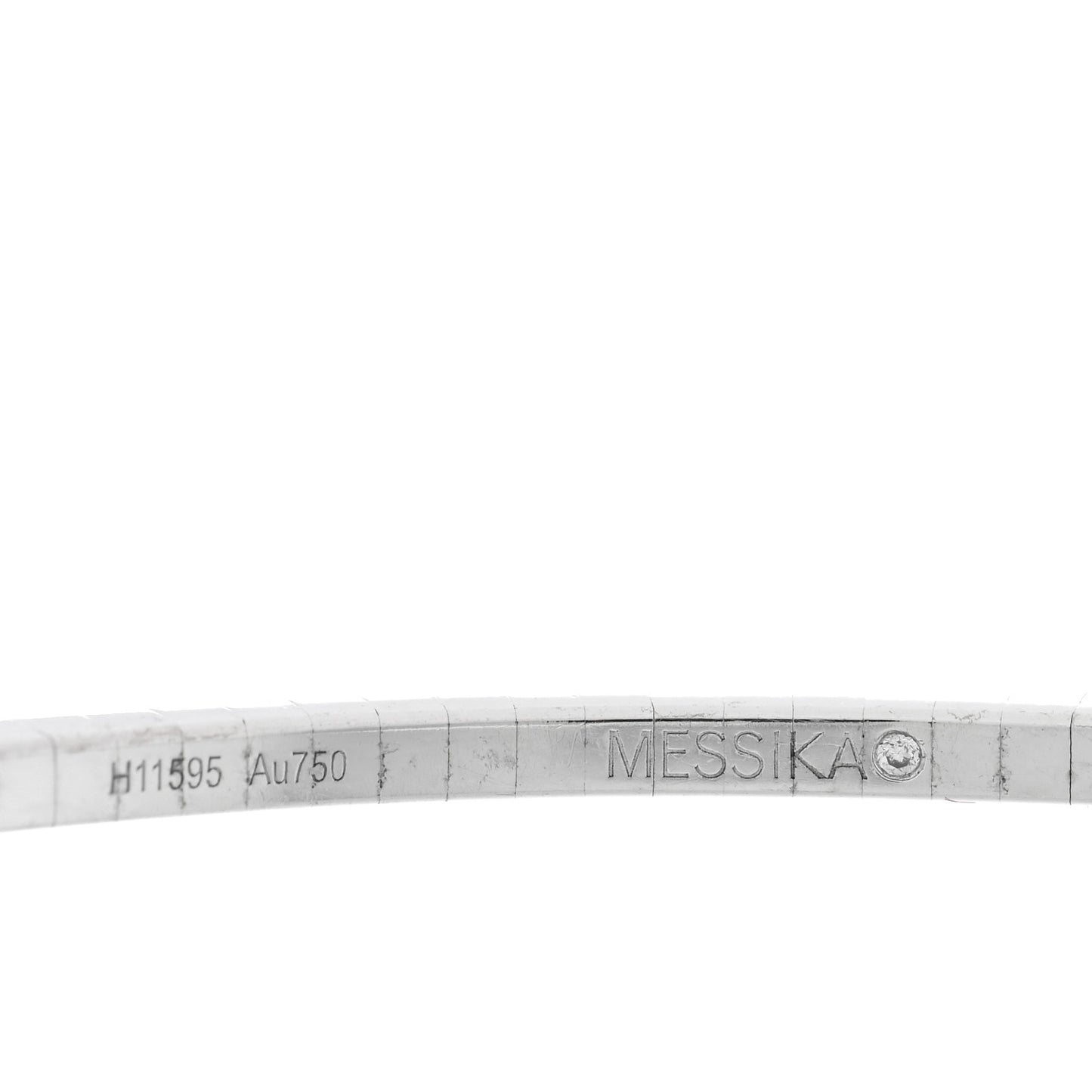 18K White Gold Diamond .80ctw My Twin Toi & Moi Skinny Bangle Bracelet