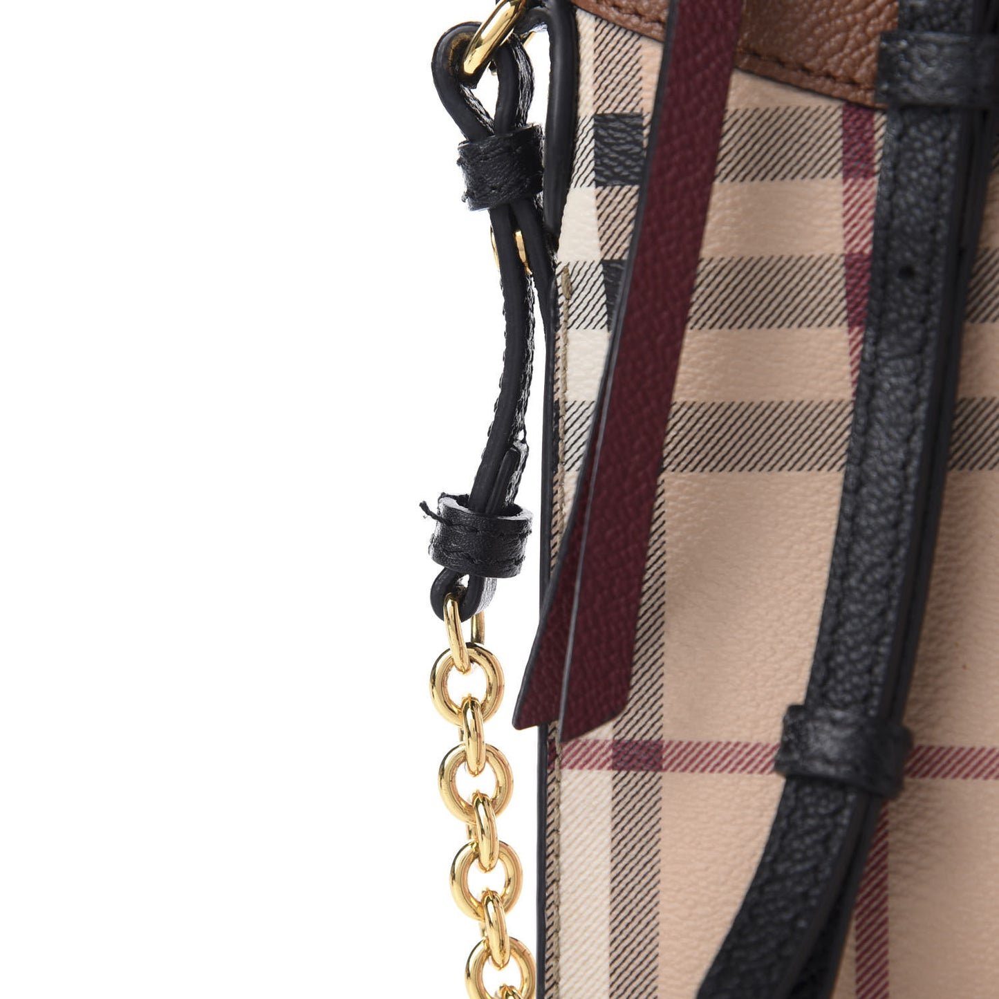 Haymarket Check Peyton Crossbody Clutch Bag Toffee
