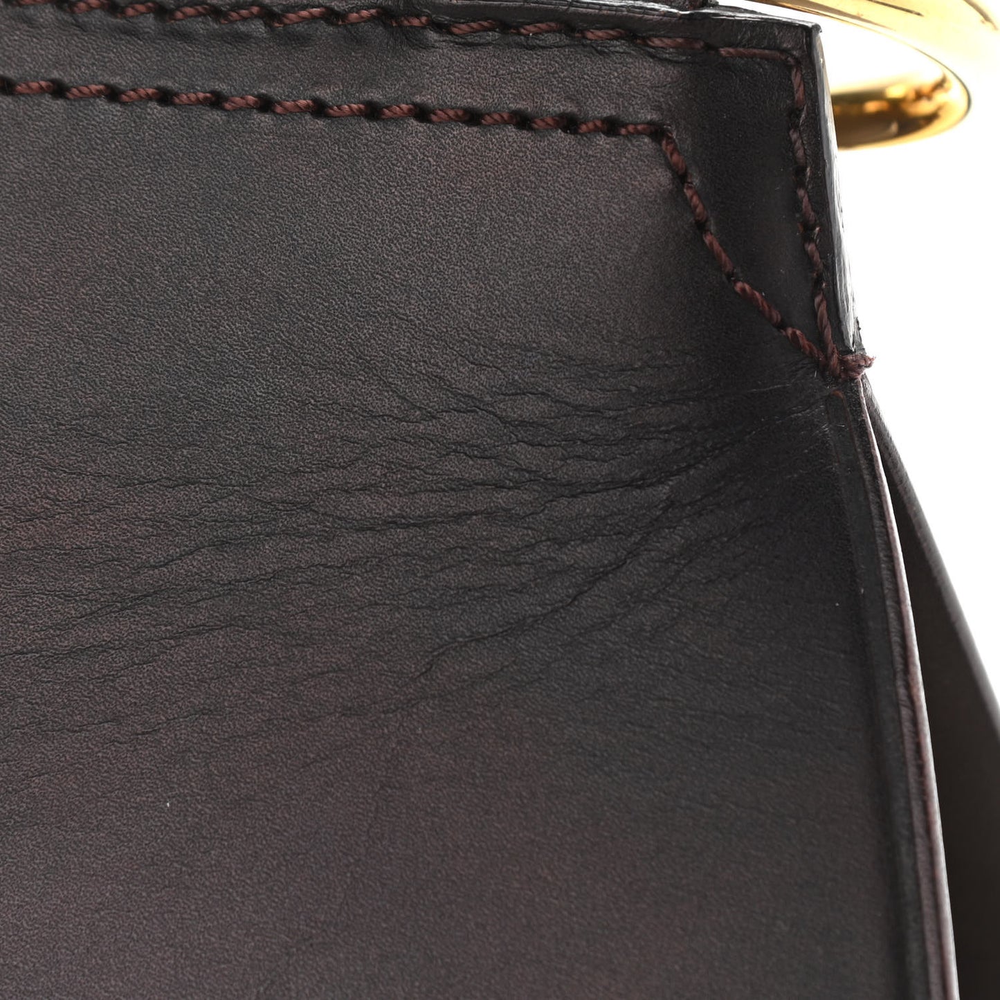 Haymarket Check Large Bridle Saddle Bag Dark Clove Brown