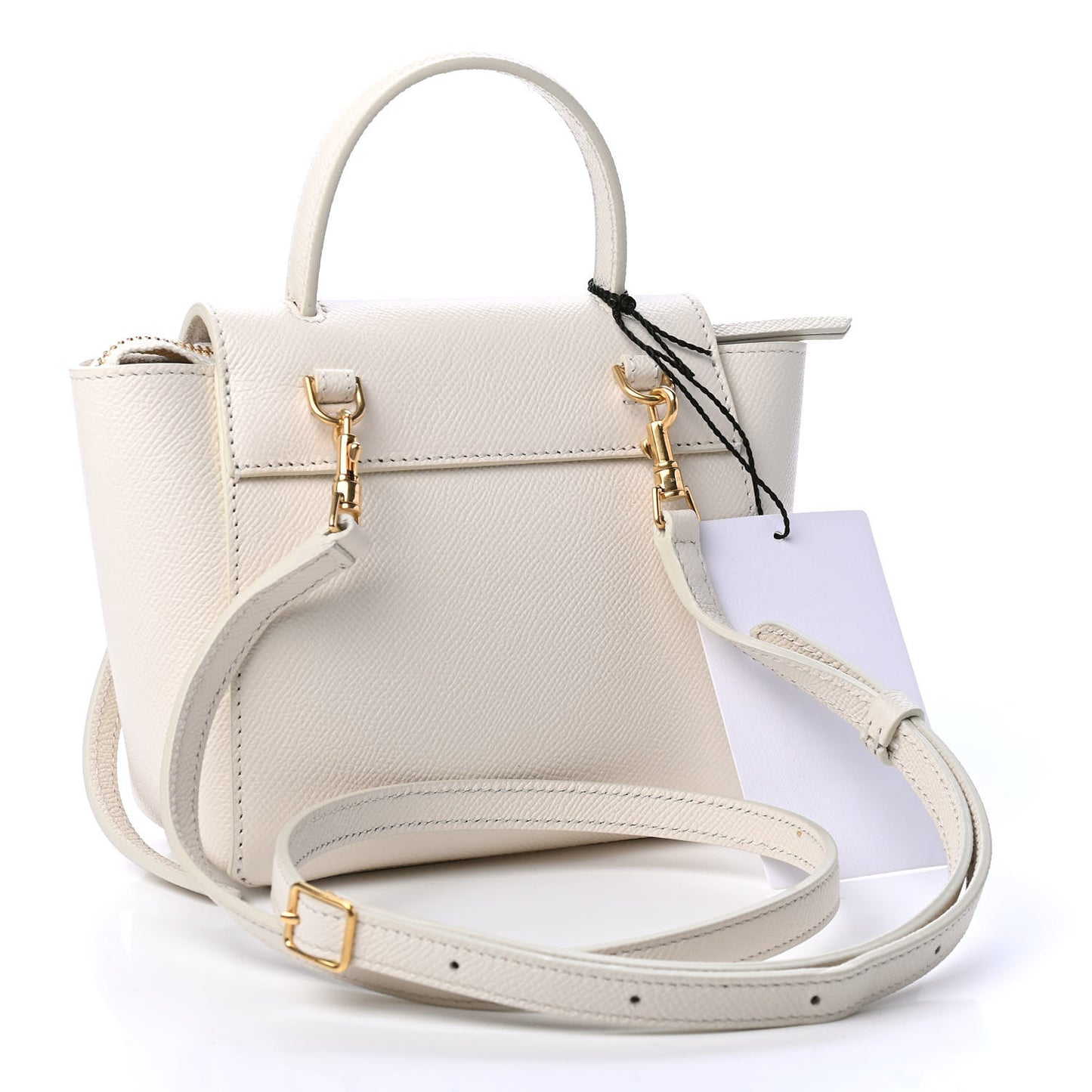 Grained Calfskin Pico Belt Bag Rice
