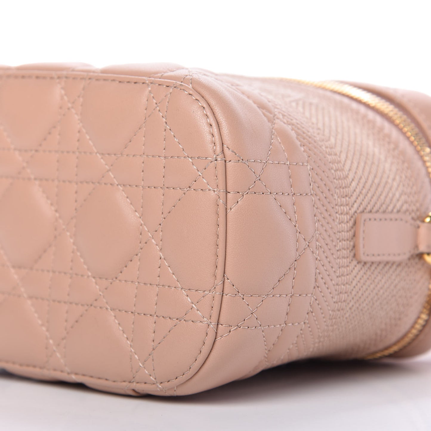 Lambskin Cannage Small Diortravel Vanity Case Rose Des Vents
