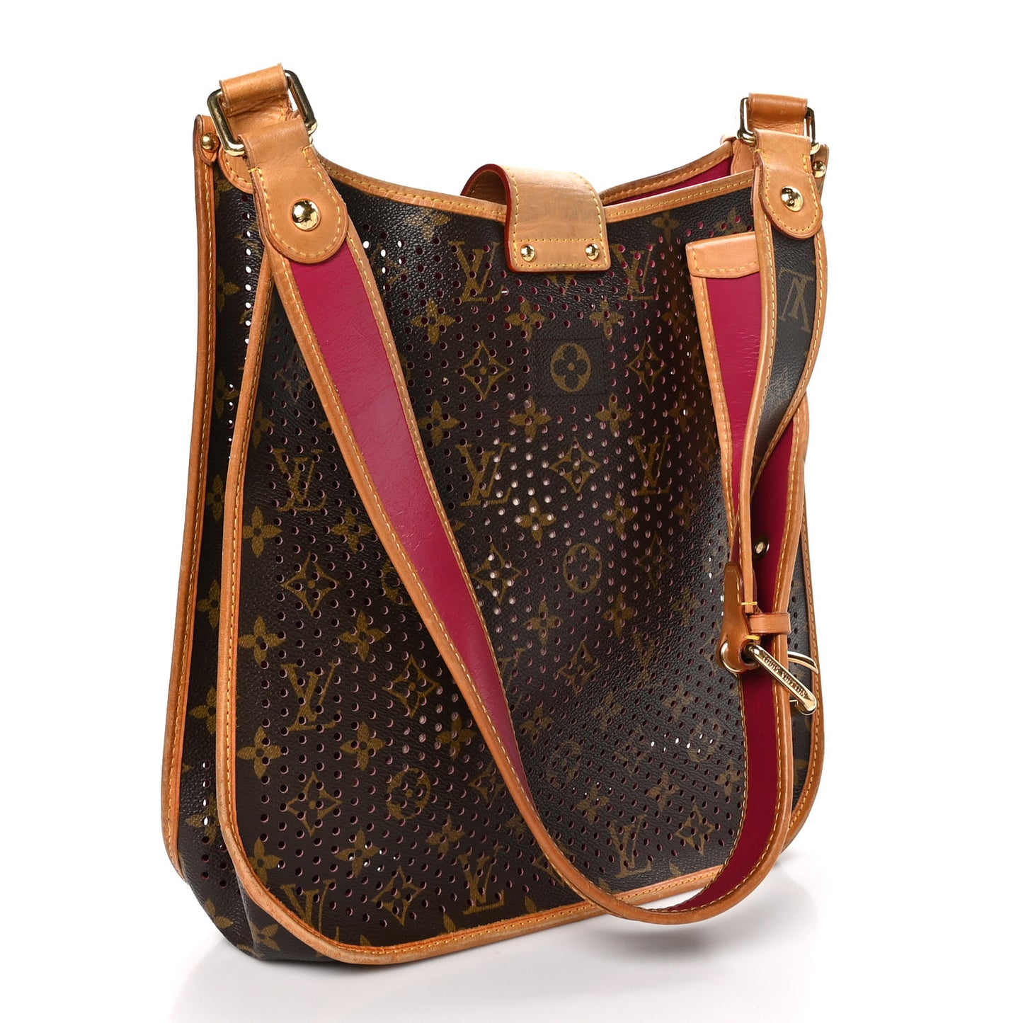 Monogram Perforated Musette Fuchsia