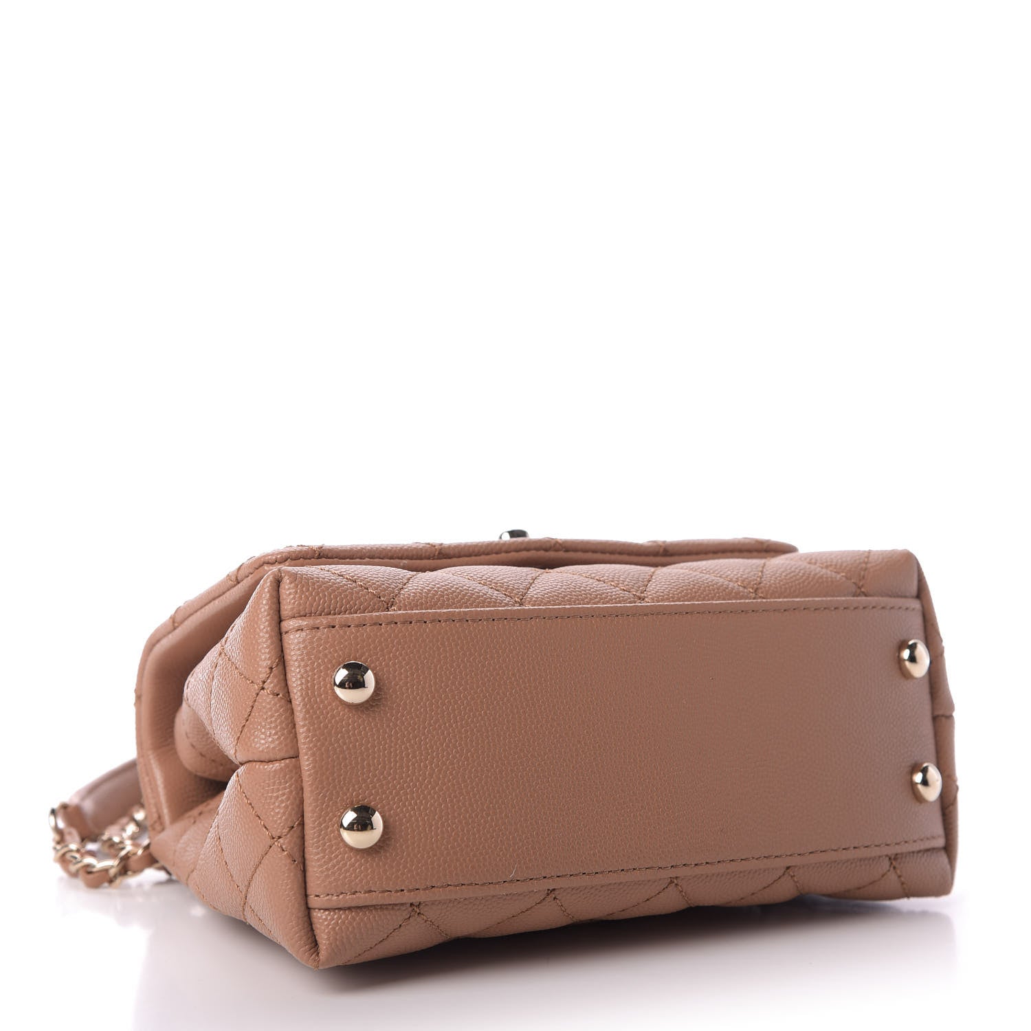 Chanel Caviar Quilted Extra Mini Coco Handle Flap Brown 4 of 10