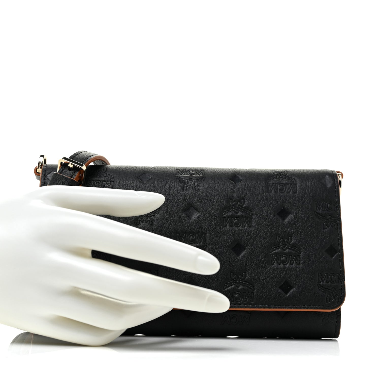 Calfskin Ottomar Wallet On Chain Black
