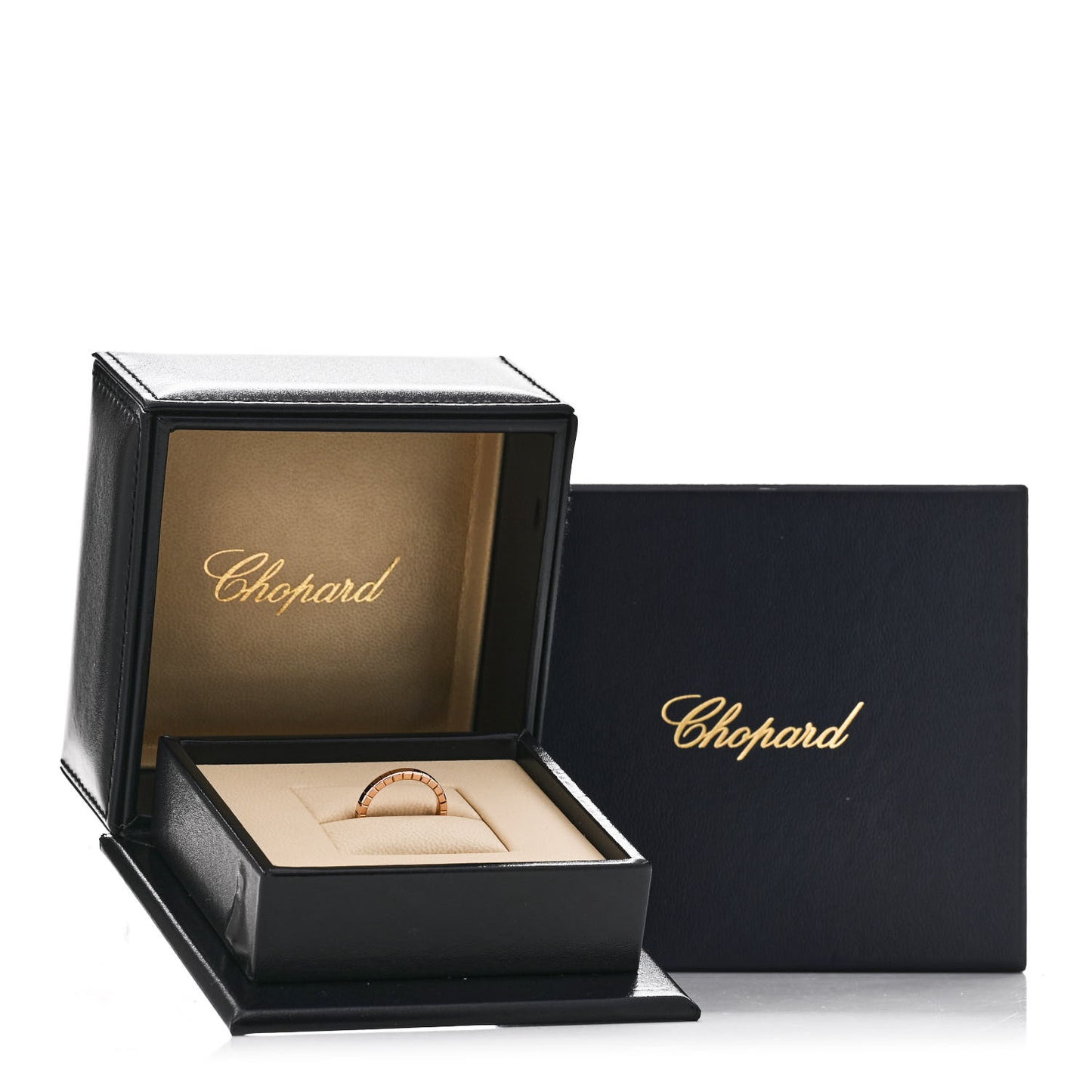 18K Rose Gold Ice Cube Band Ring 50 5.5