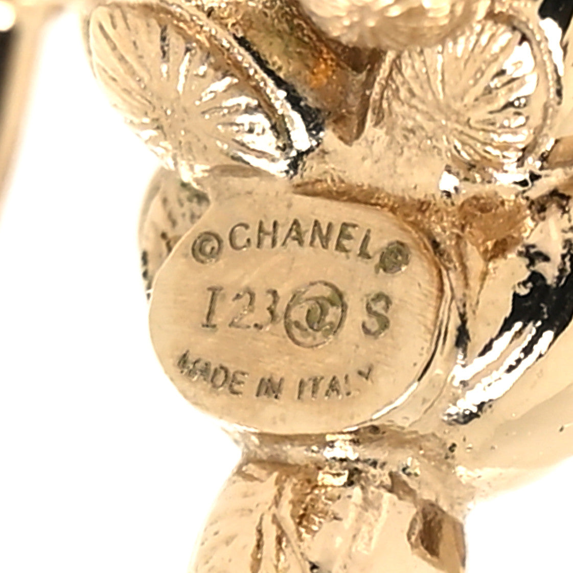 Chanel Crystal Sparkling Wheat CC Long Drop Earrings Gold 4 of 4