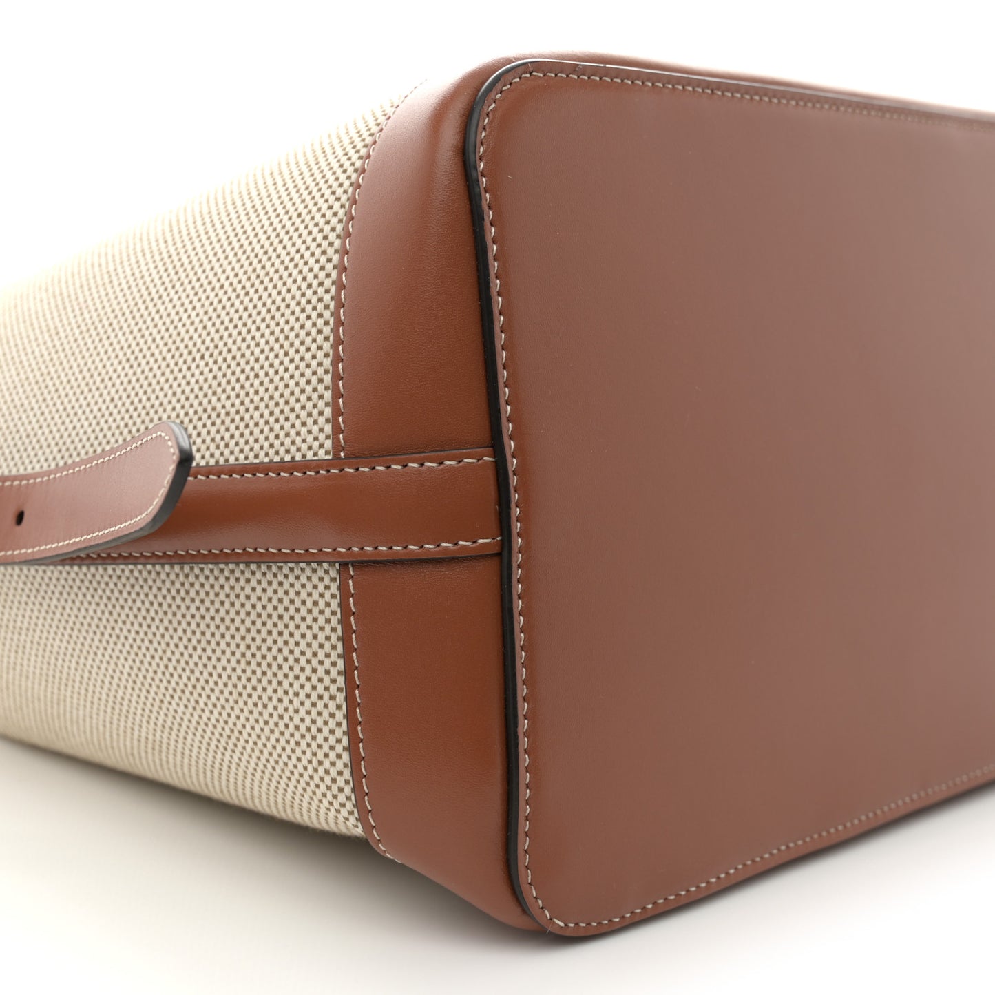 Grained Calfskin Medium Cabas De France Natural Tan