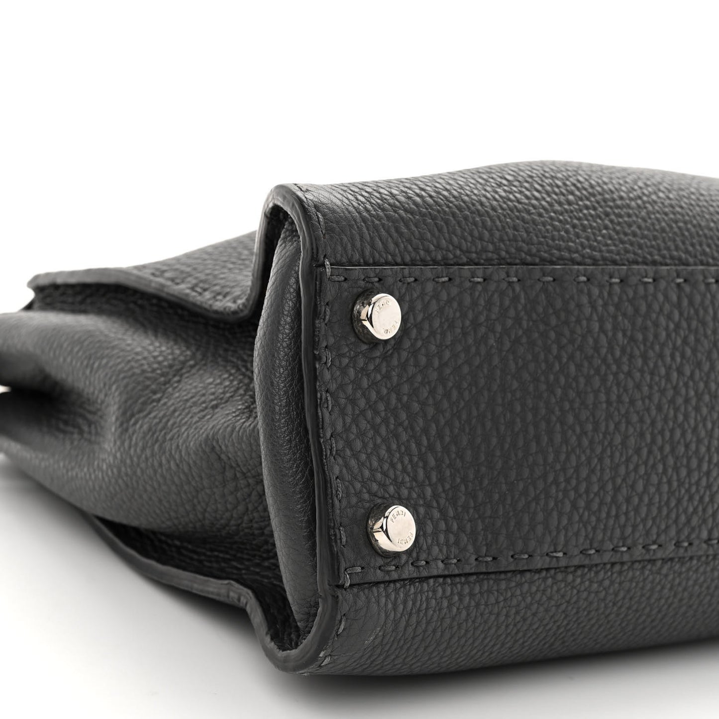 Cuoio Romano Selleria Bi-Color Medium Peekaboo Iconic Satchel Asfalto Latte