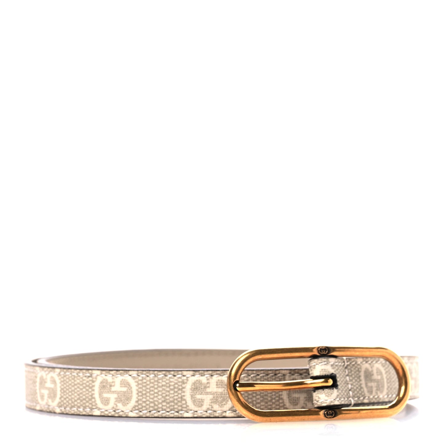 GG Supreme Monogram Jackie 1961 15mm Belt 80 32 Beige Brown