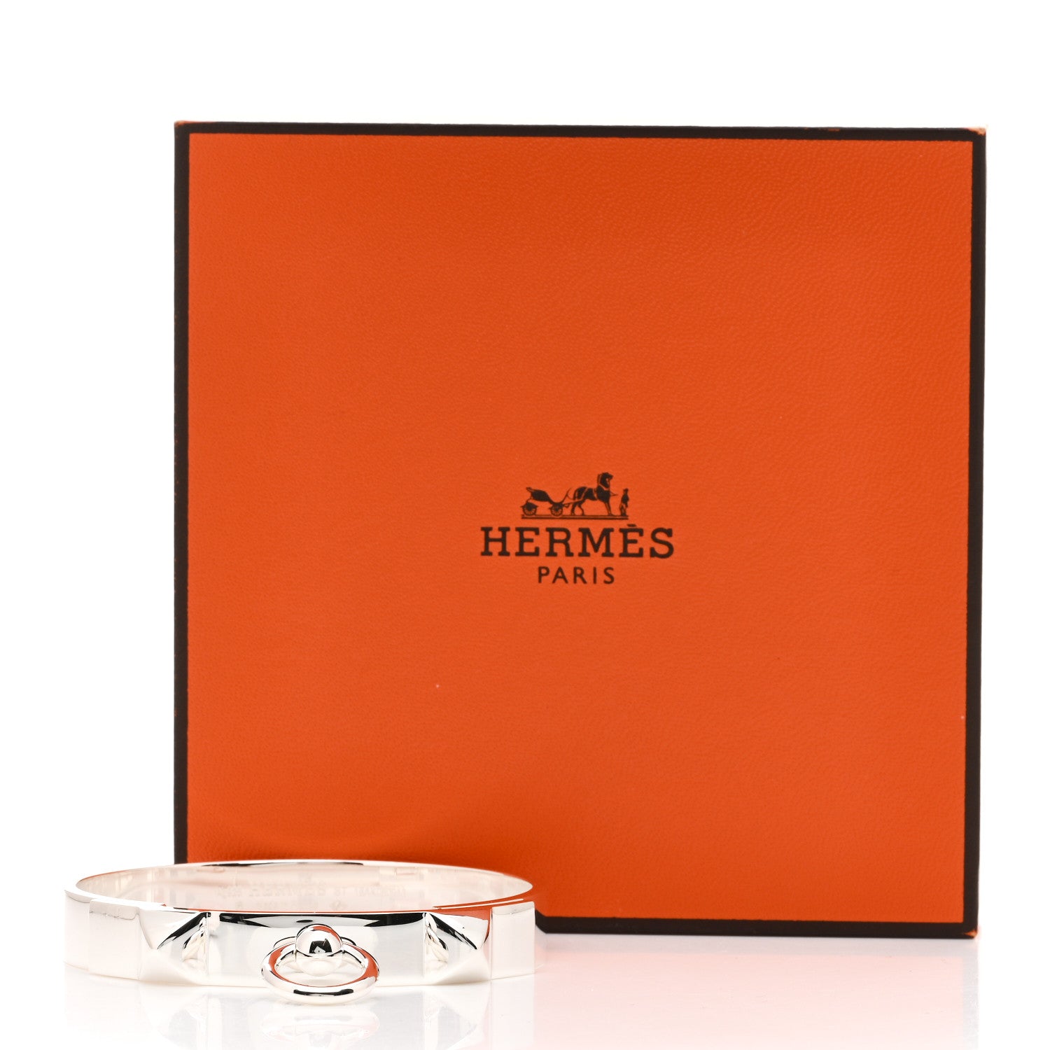 Hermes Sterling Silver PM Collier De Chien Bracelet ST 4 of 4