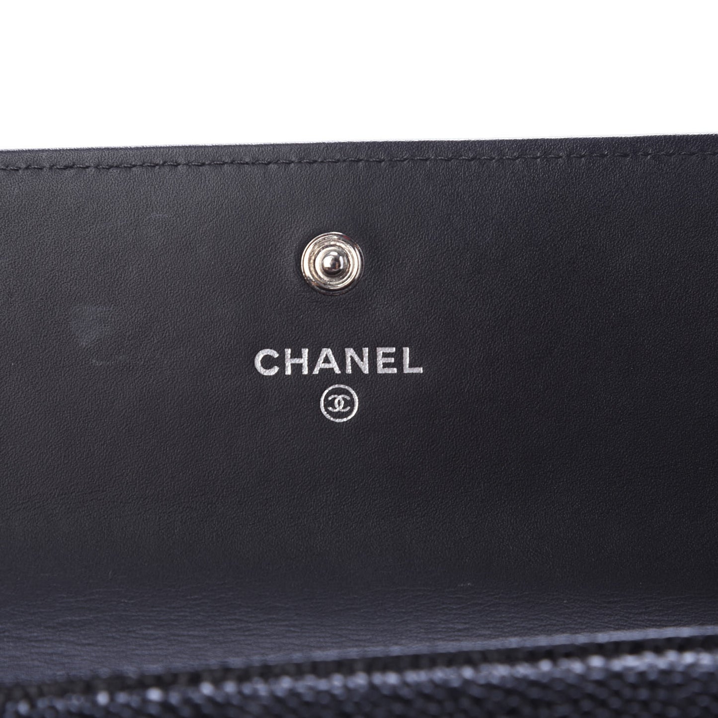Caviar Timeless CC Large Gusset Flap Wallet Black