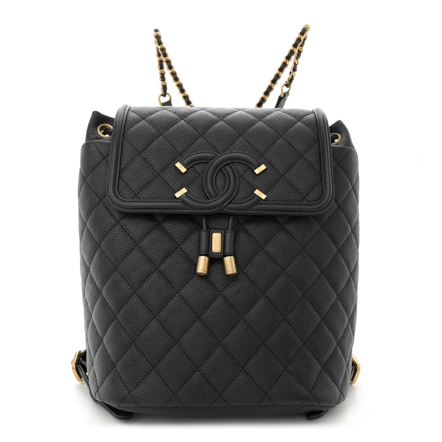 Chanel Caviar Quilted Filigree Backpack Black 1 of 12