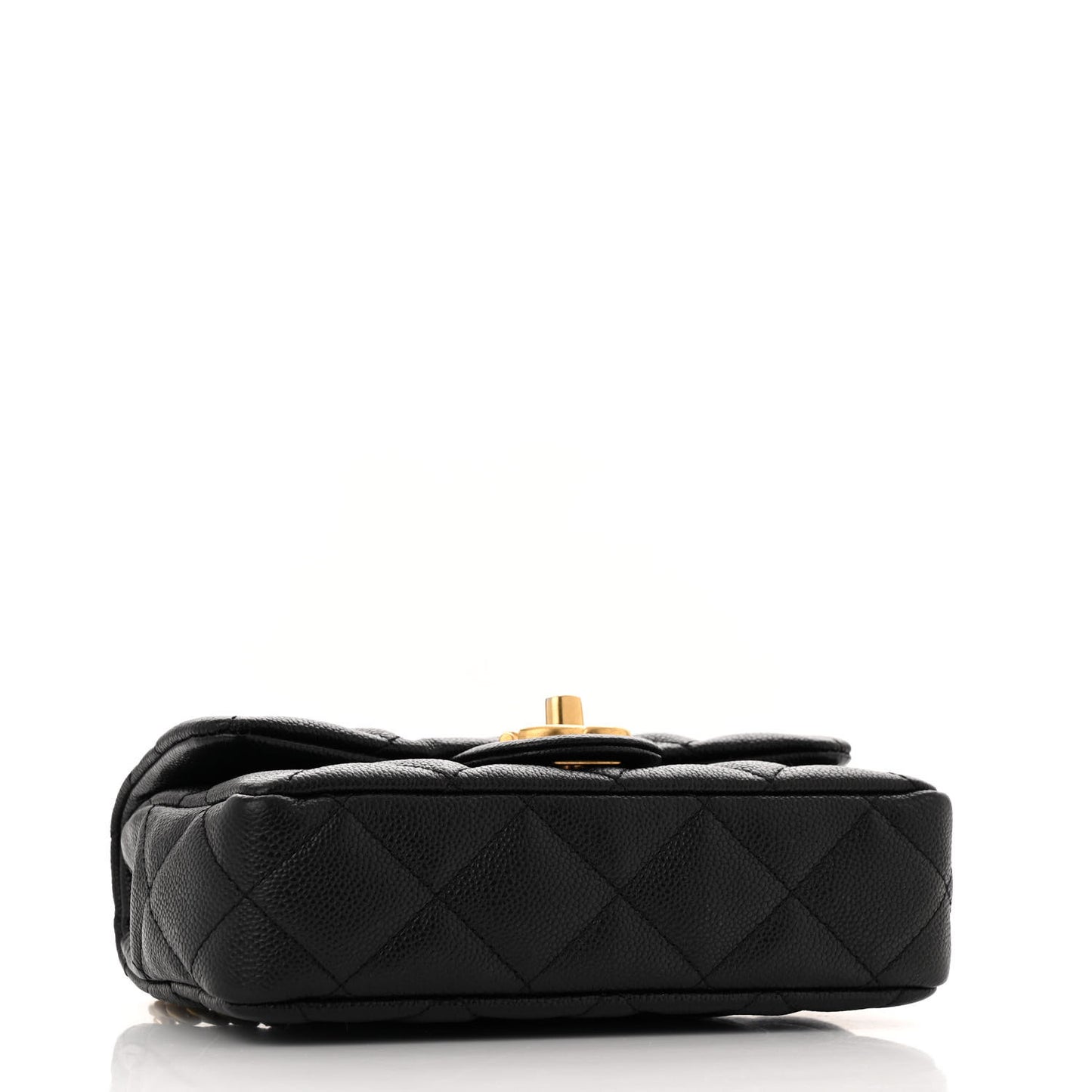 Caviar Quilted Mini Sweetheart Rectangular Flap Black