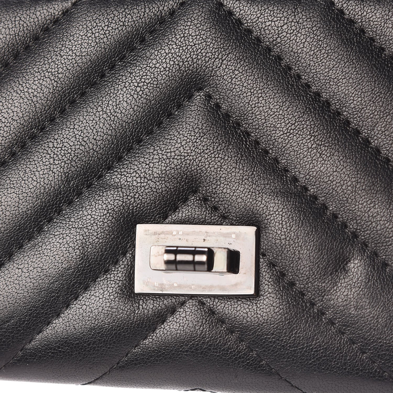 Chanel Sheepskin Chevron Quilted 2.55 Reissue Flap Wallet So Black 11 of 17