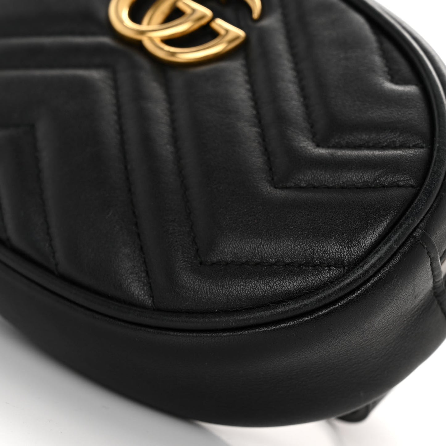Calfskin Matelasse GG Marmont Belt Bag 85 34 Black