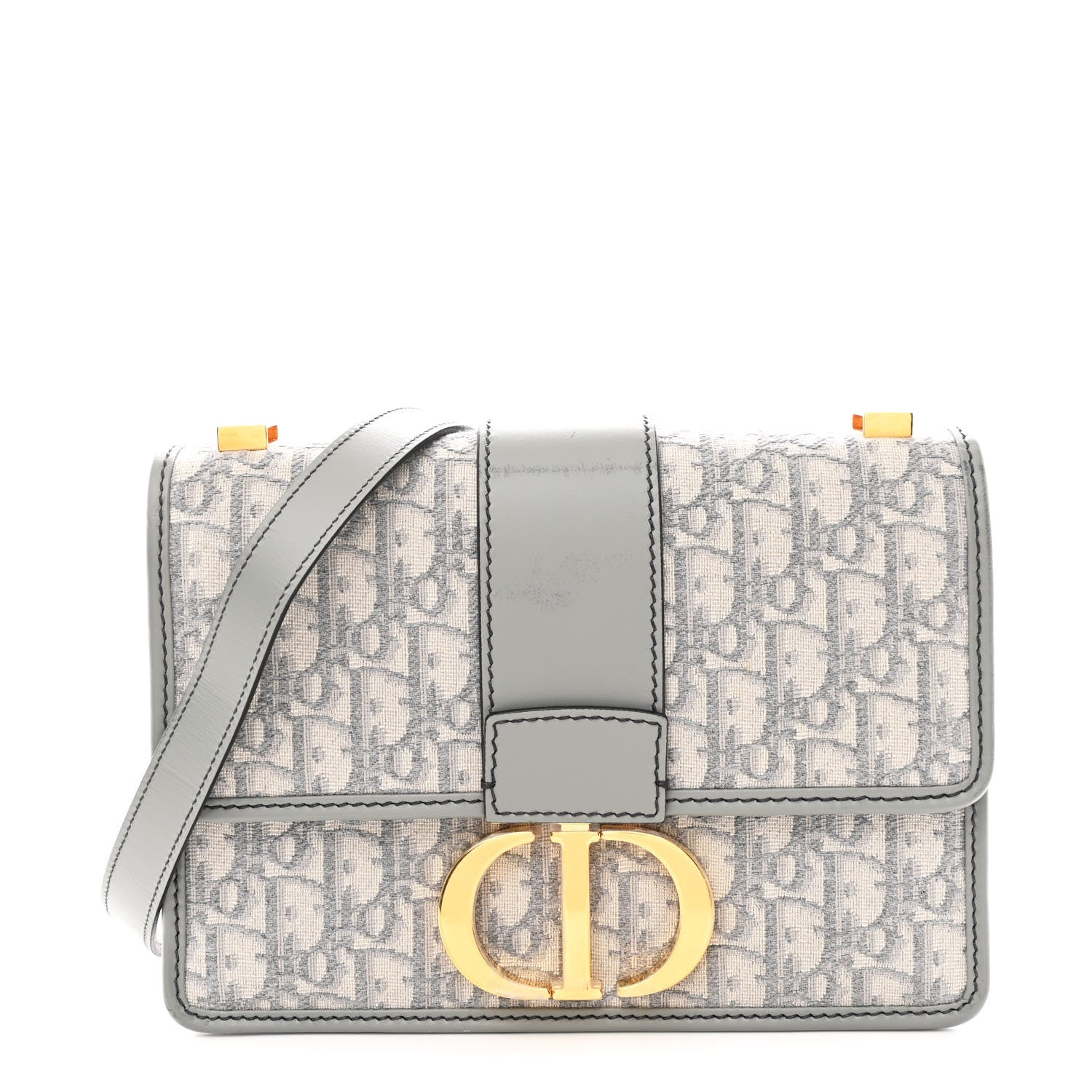 Christian Dior Oblique 30 Montaigne Flap Bag Grey 1793276