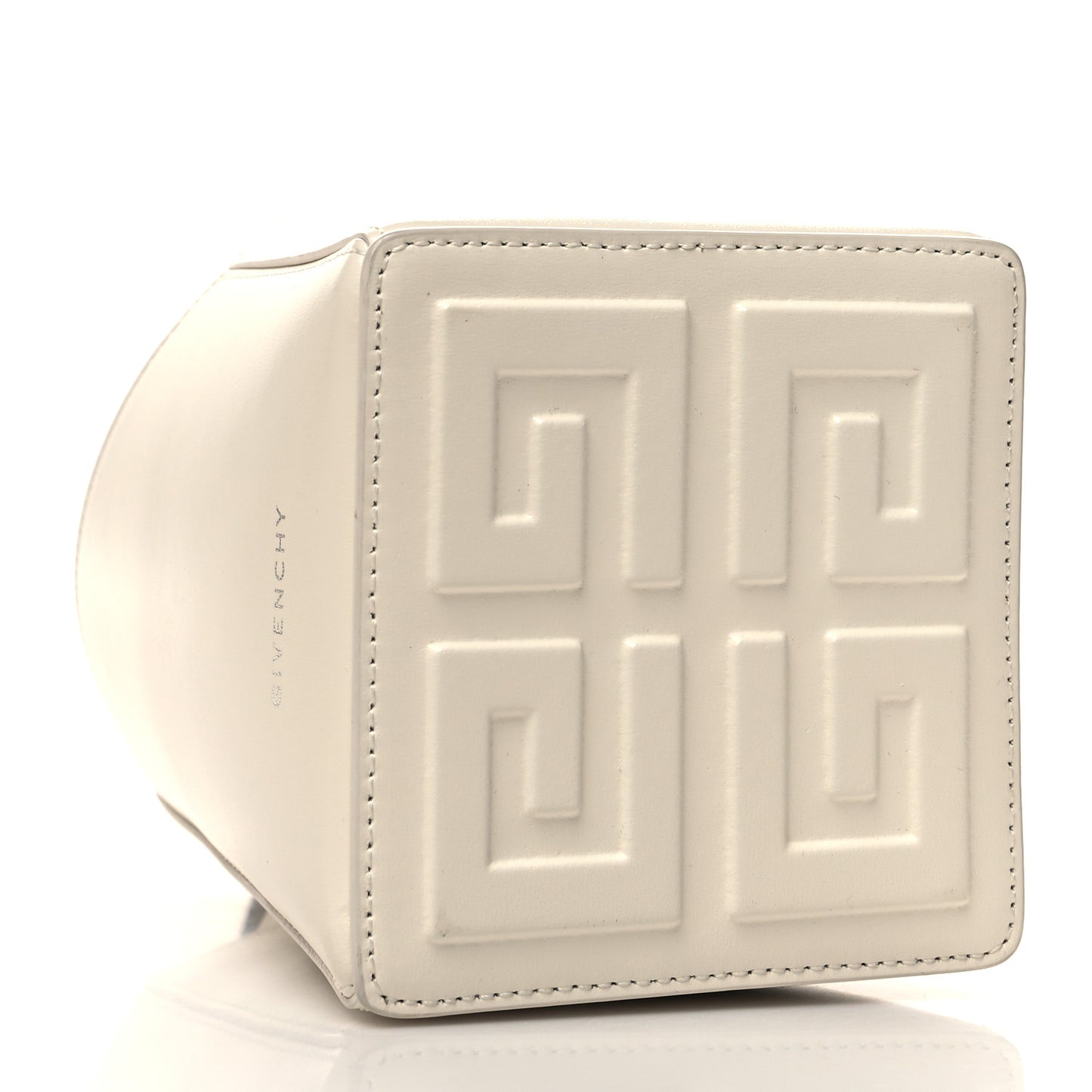 Box Calfskin Mini Cut Out Crossbody Bag Ivory