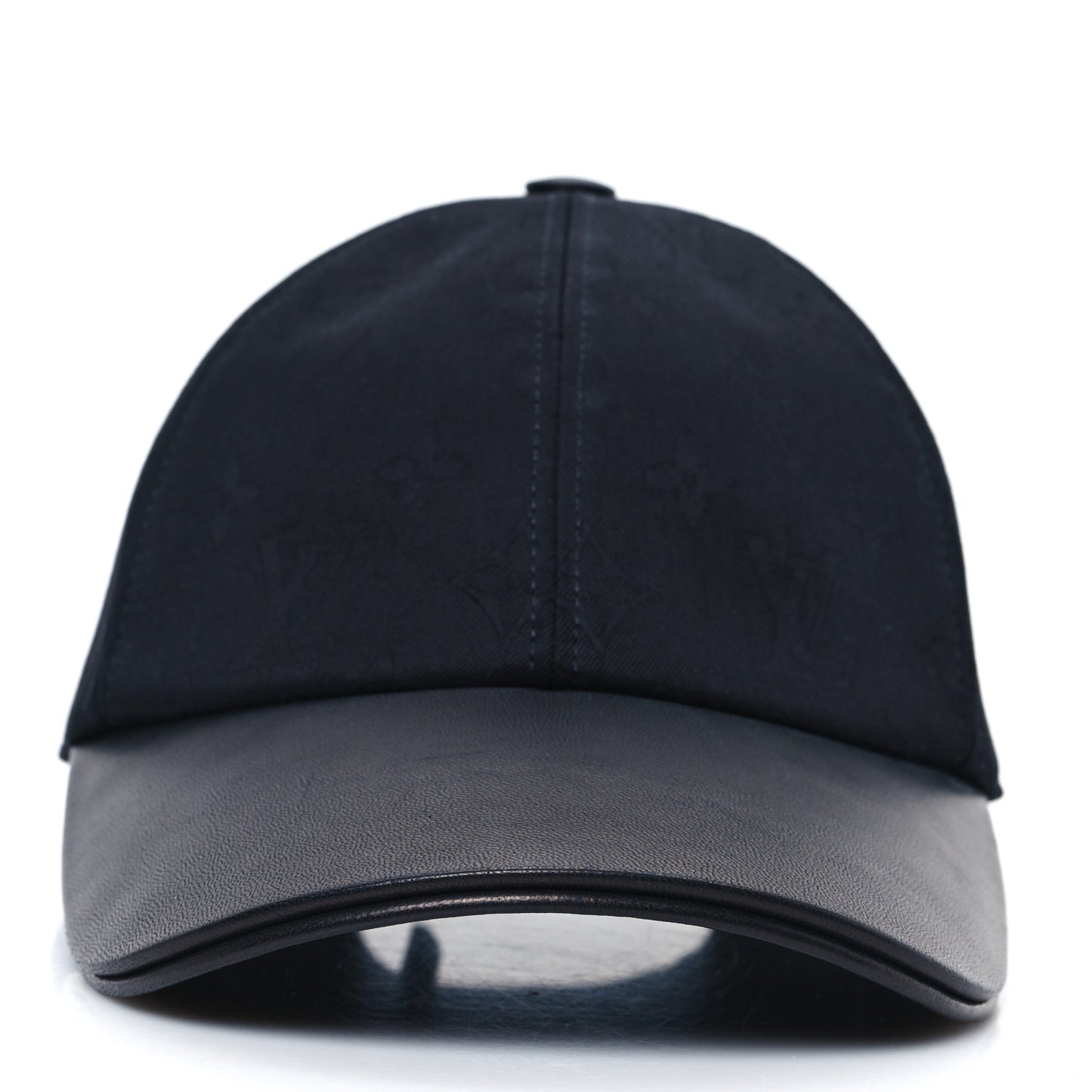 Calfskin Cotton Jacquard Monogram LV First Cap M Black