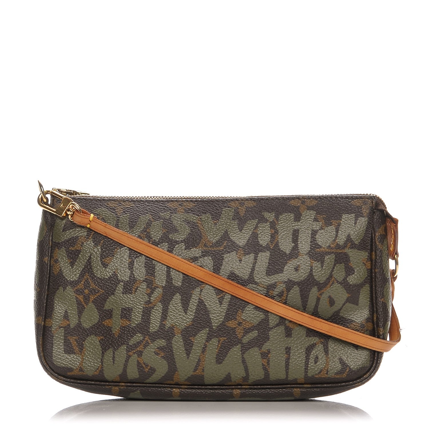 Louis Vuitton Monogram Graffiti Pochette Accessories Kaki 202991