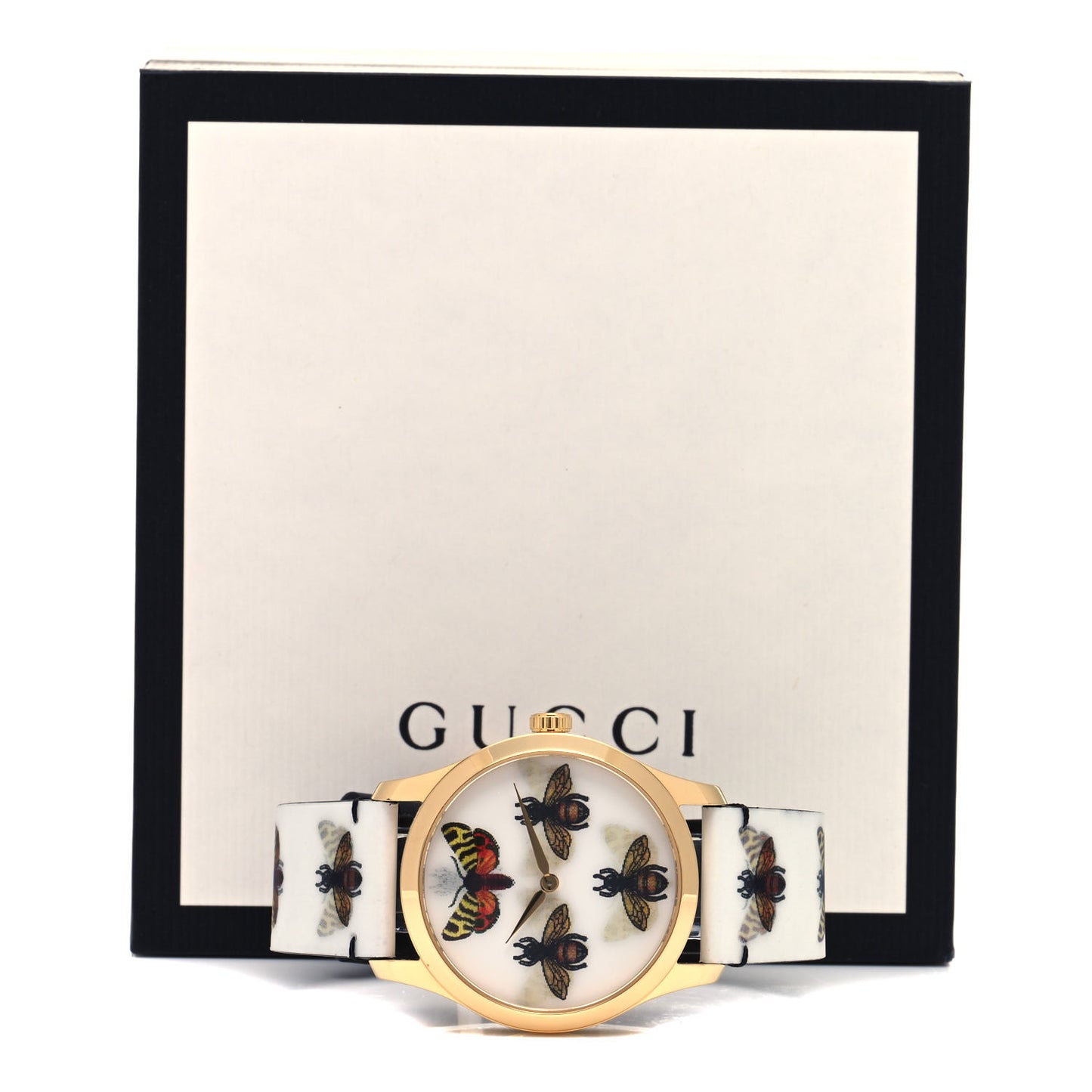 Stainless Steel Calfskin 38mm G-Timeless Bee Butterfly Hologram Quartz Watch