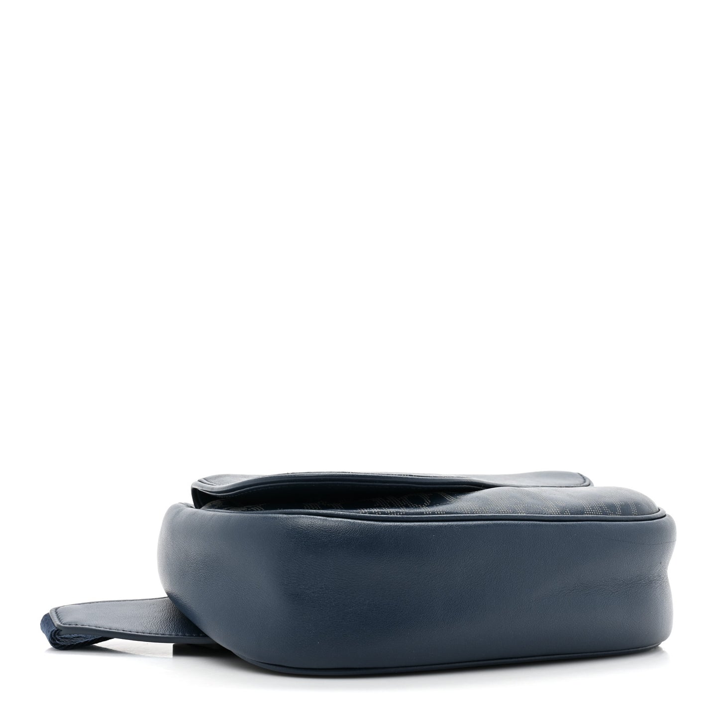 Galaxy Calfskin Oblique World Tour Saddle Belt Bag Navy Blue