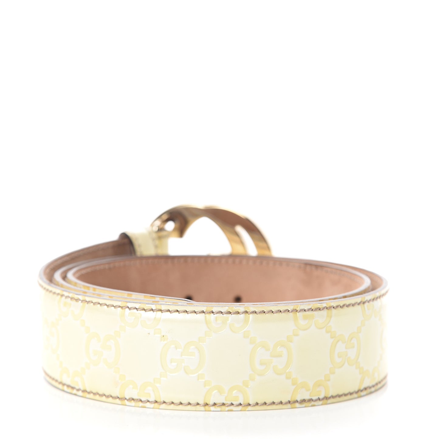 Guccissima Interlocking G Belt 90 36 Ivory