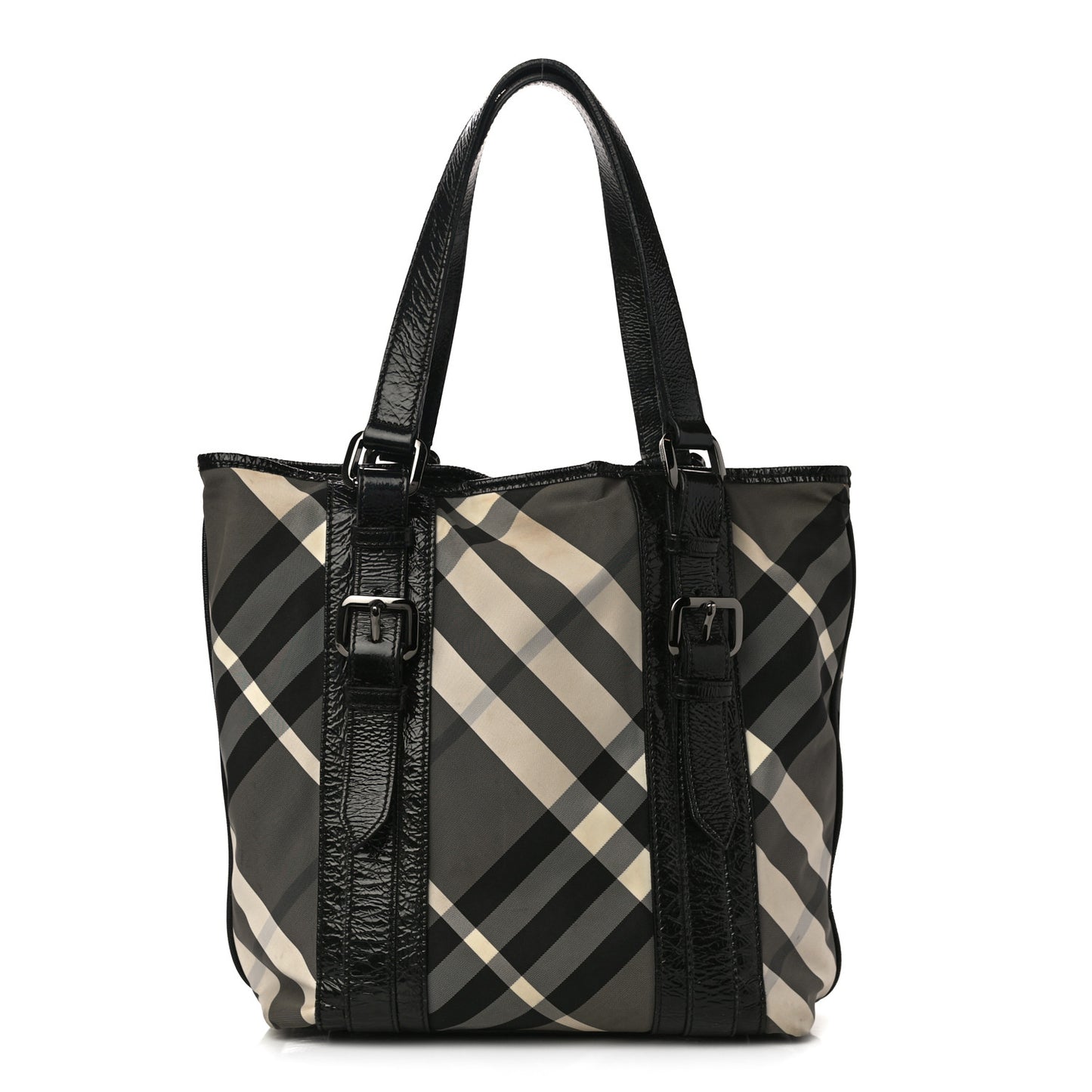 Nylon Beat Check Small Victoria Tote Black