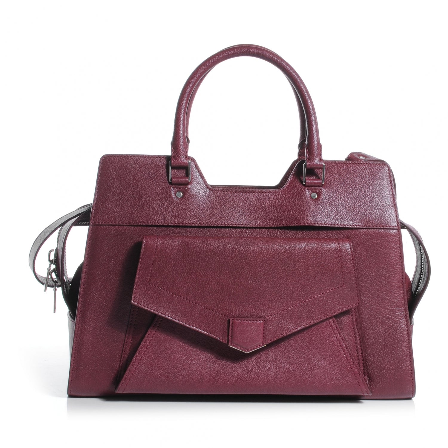 Proenza Schouler Buffalo Leather PS13 Small Satchel Pinot Noir
