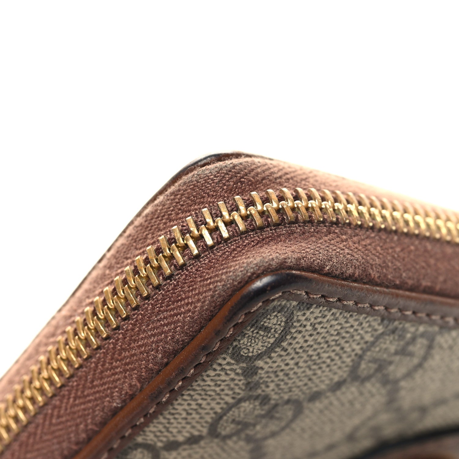 Gucci GG Supreme Monogram Azalea Calfskin Horsebit 1955 Zip Around Wallet Beige Ebony Brown Sugar 10 of 12