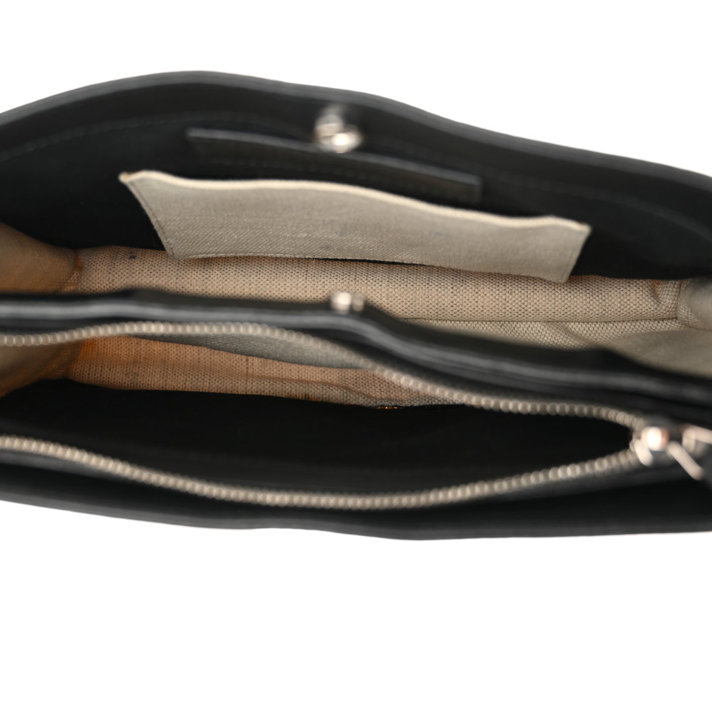 Cotton Canvas Pochette Crossbody Bag Black
