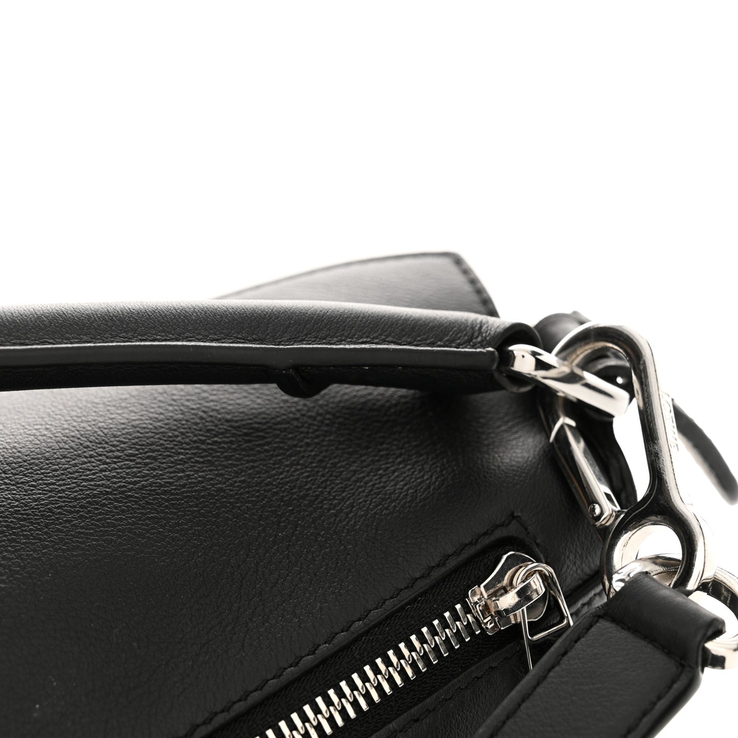 Calfskin Small Puzzle Bag Black