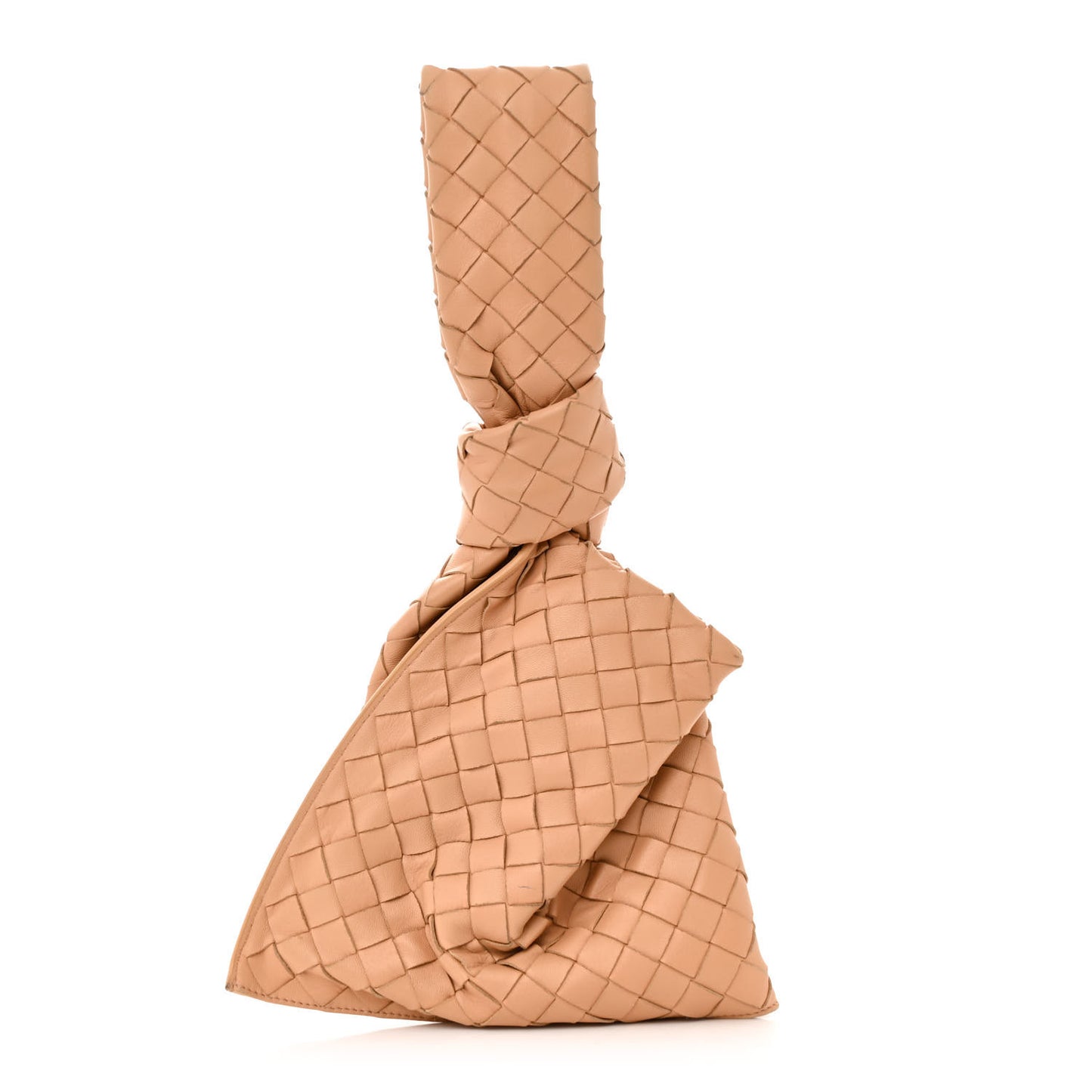 Nappa Intrecciato Mini BV Twist Almond