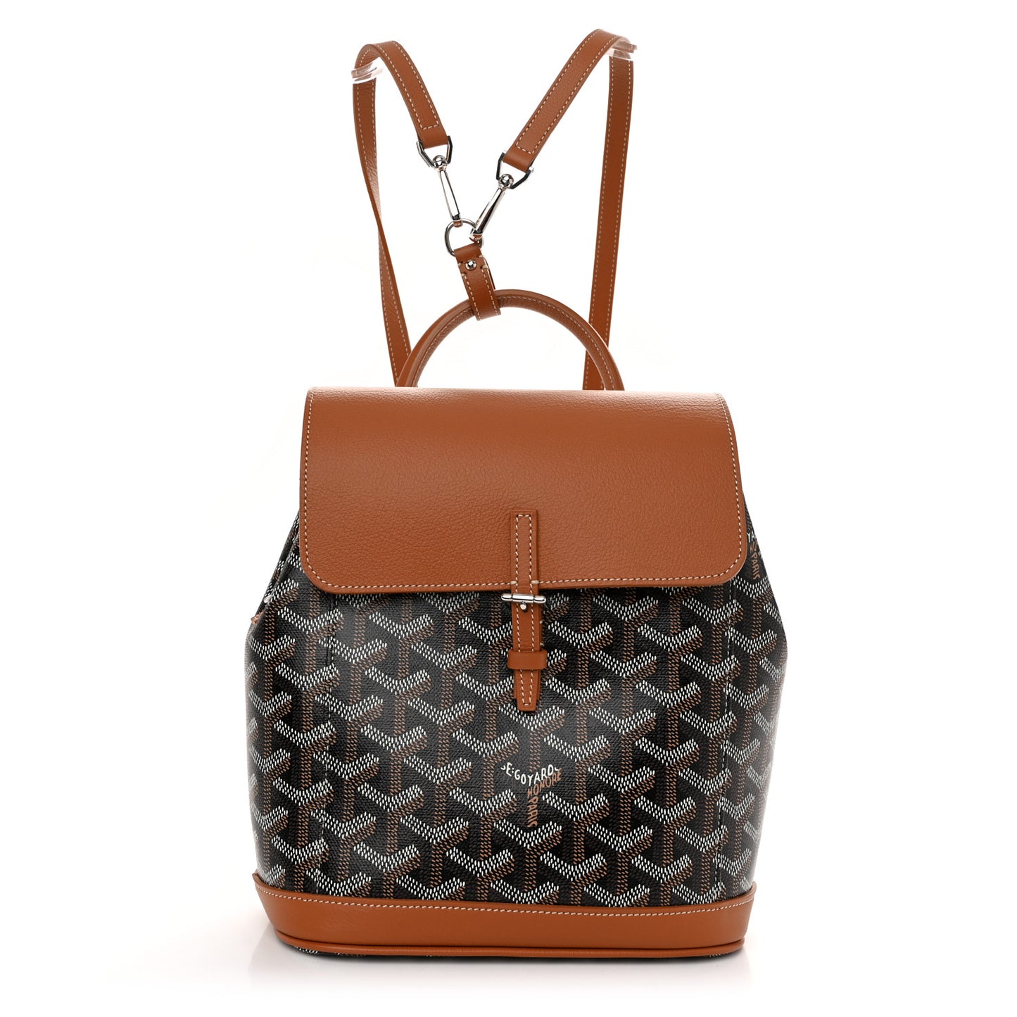 Goyardine Calfskin Mini Alpin Backpack Black Gold