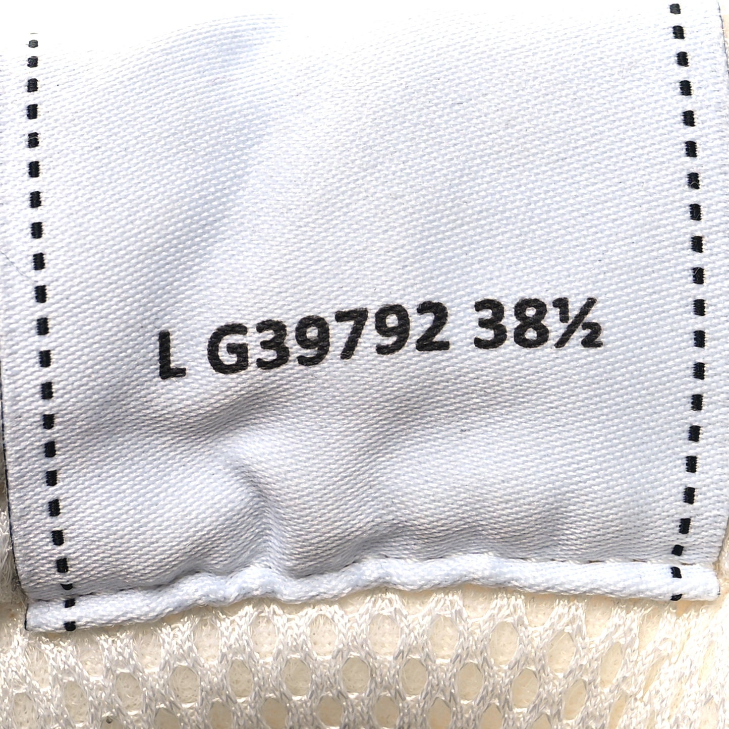 Fabric Laminated Calfskin Stretch CC Sneakers 38.5 White Silver