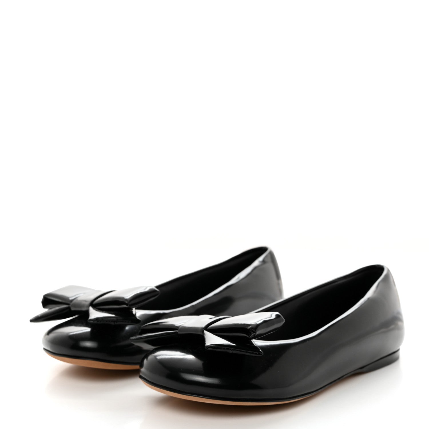 Loewe Puffy Lambskin Padded Bow Ballerina Flats 39 Black 3 of 8