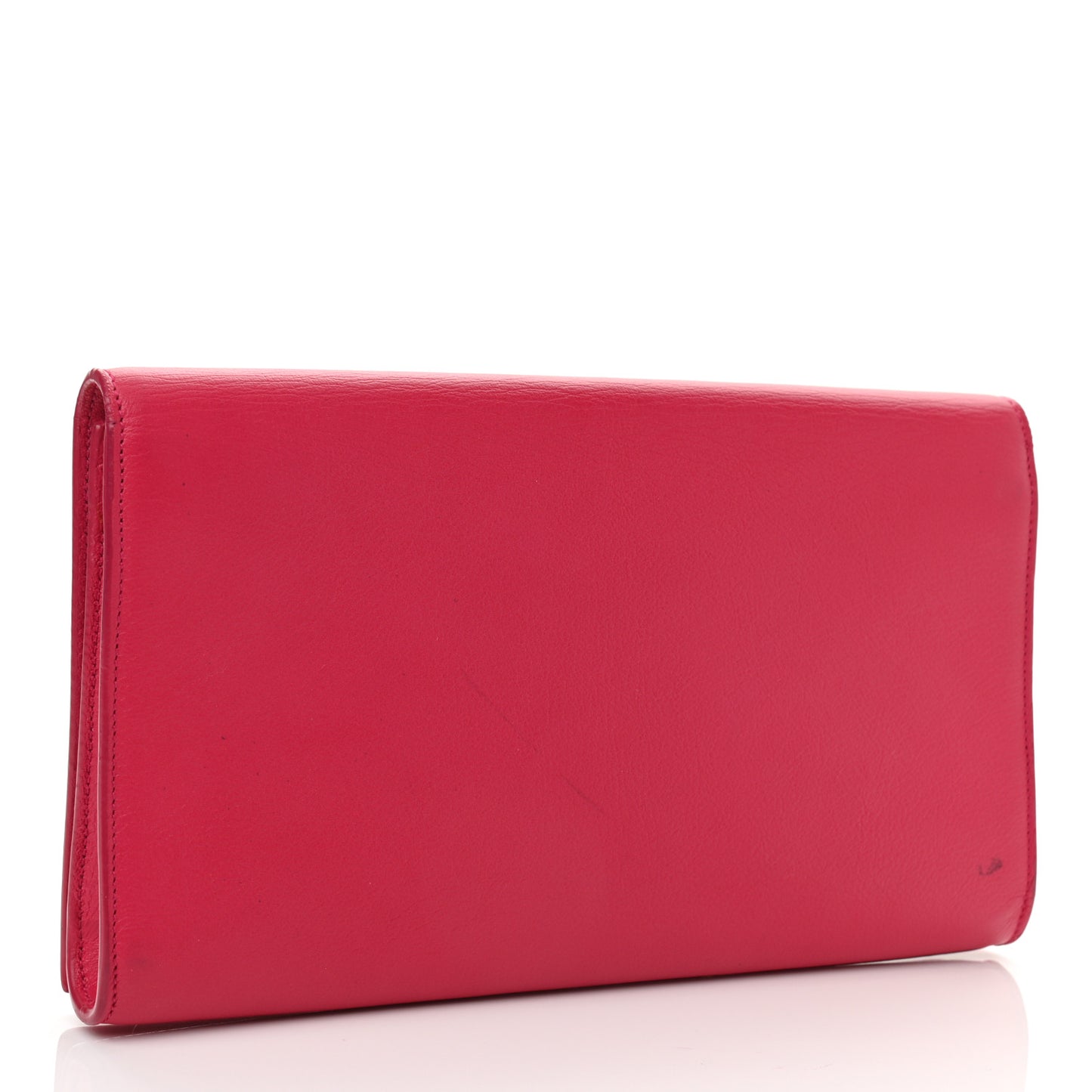 Calfskin Monogram Large Belle De Jour Clutch Lipstick Fuchsia