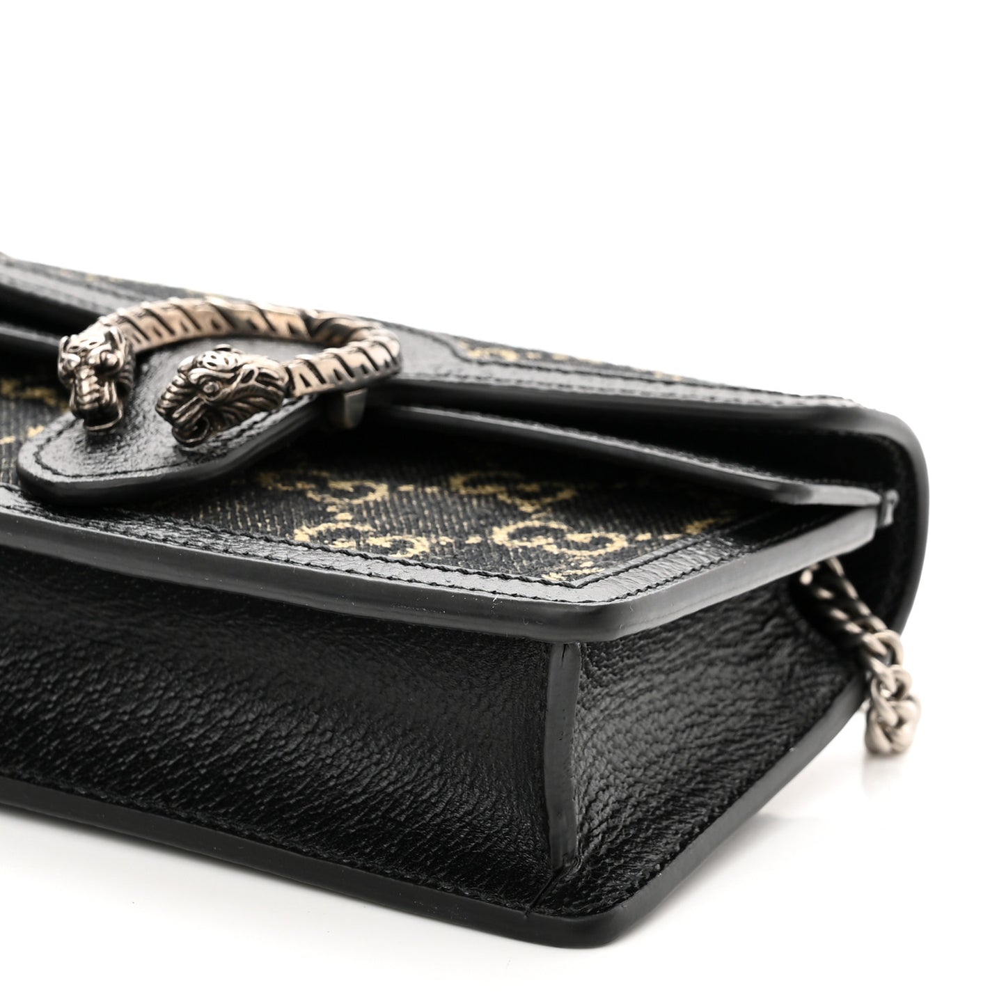 Jacquard Black Denim GG Monogram Super Mini Dionysus Shoulder Bag Black Ivory